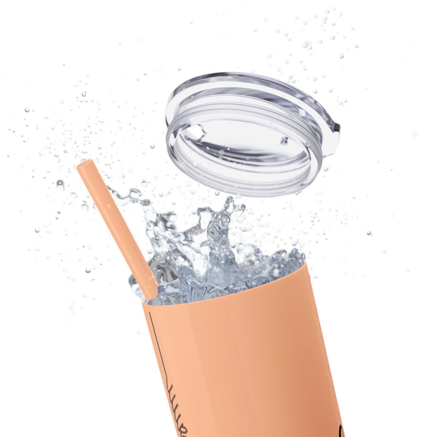 Boho Hippie Mugs for Free Spirits Skinny Tumbler with Straw, 20oz - Metamorphosis Creations