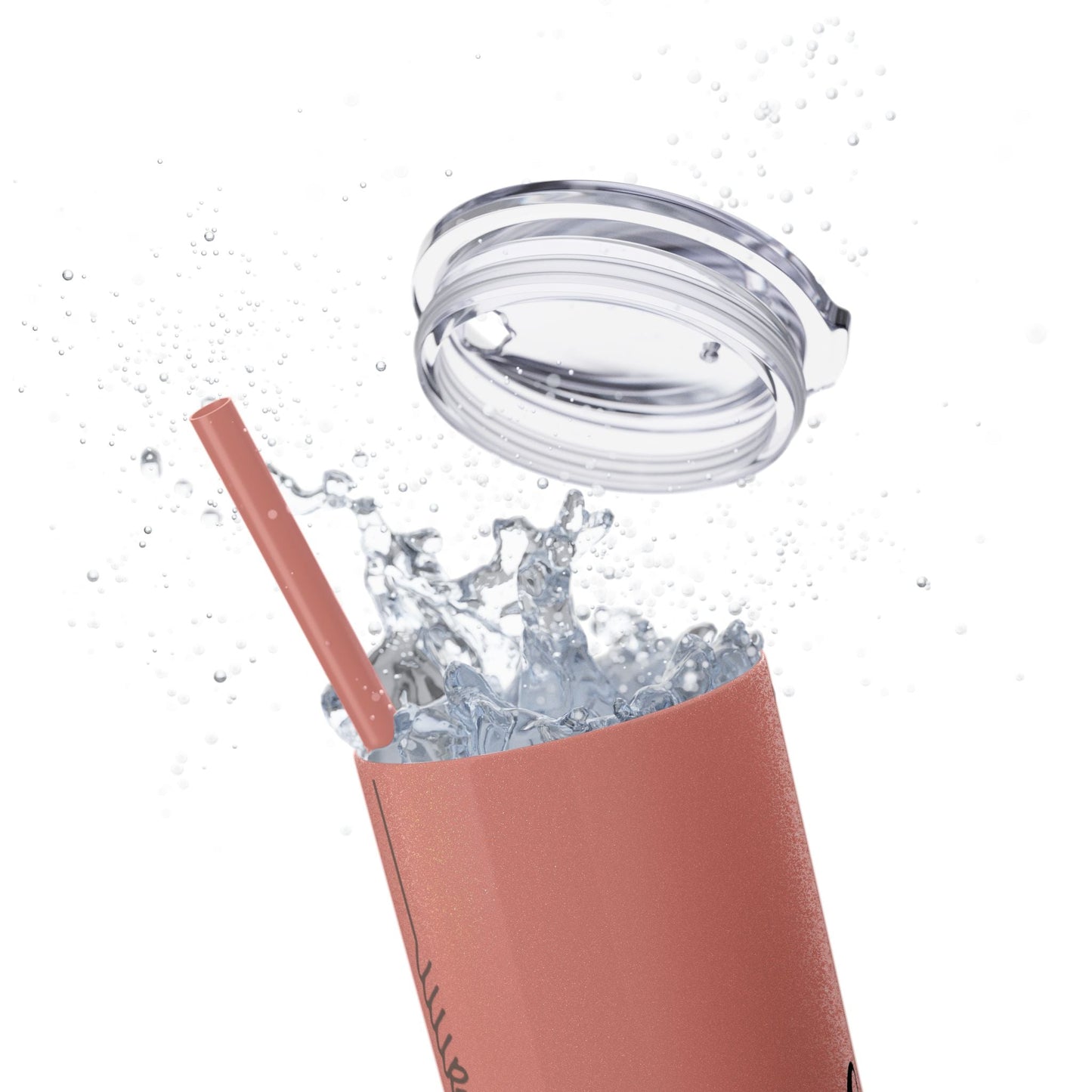 Boho Hippie Mugs for Free Spirits Skinny Tumbler with Straw, 20oz - Metamorphosis Creations