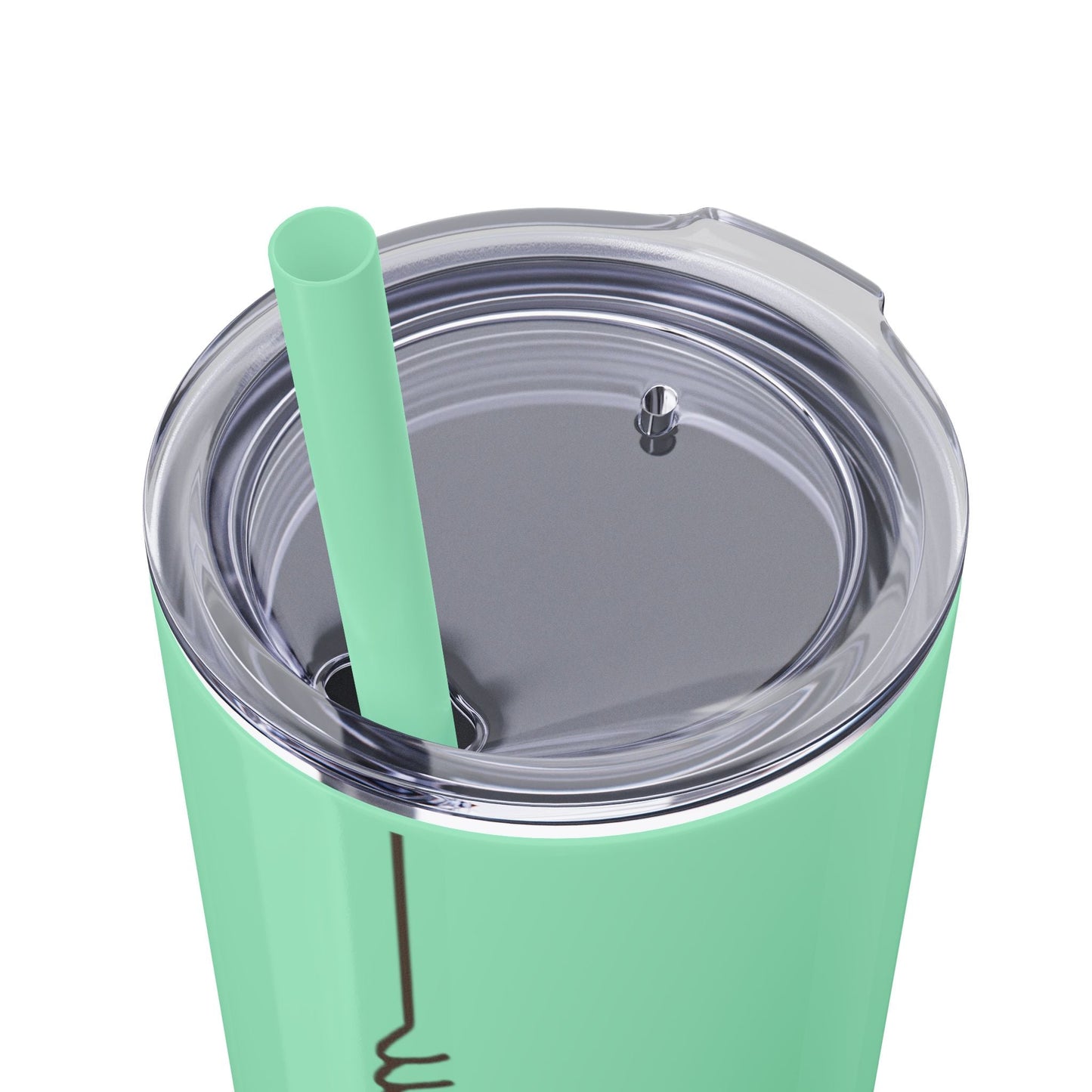 Boho Hippie Mugs for Free Spirits Skinny Tumbler with Straw, 20oz - Metamorphosis Creations