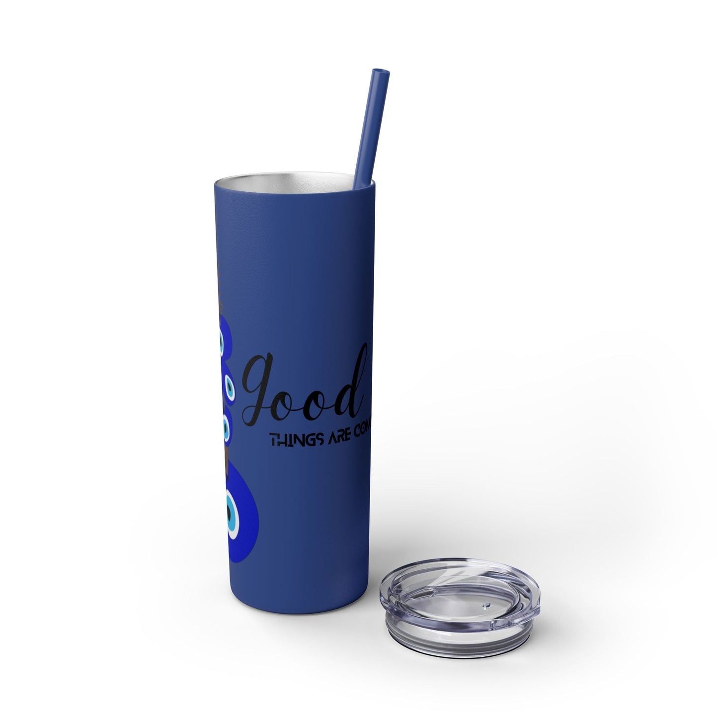 Boho Hippie Mugs for Free Spirits Skinny Tumbler with Straw, 20oz - Metamorphosis Creations