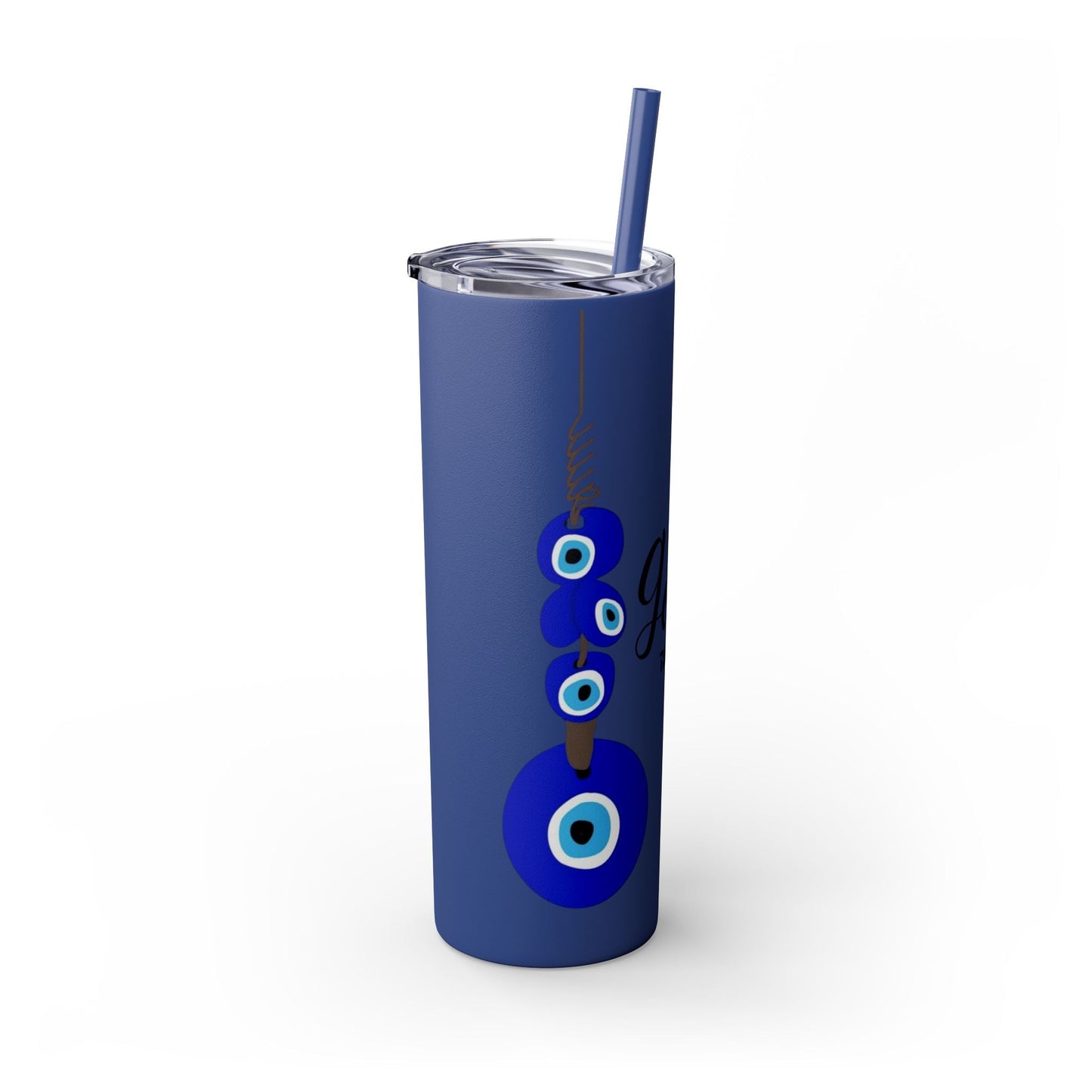 Boho Hippie Mugs for Free Spirits Skinny Tumbler with Straw, 20oz - Metamorphosis Creations