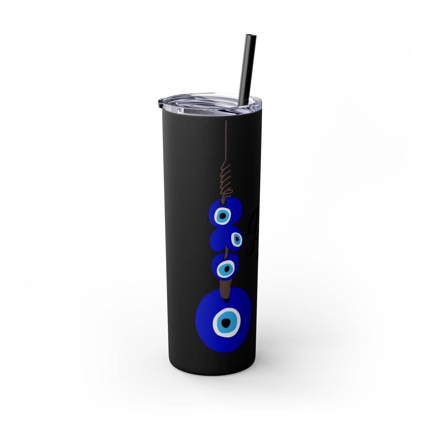 Boho Hippie Mugs for Free Spirits Skinny Tumbler with Straw, 20oz - Metamorphosis Creations