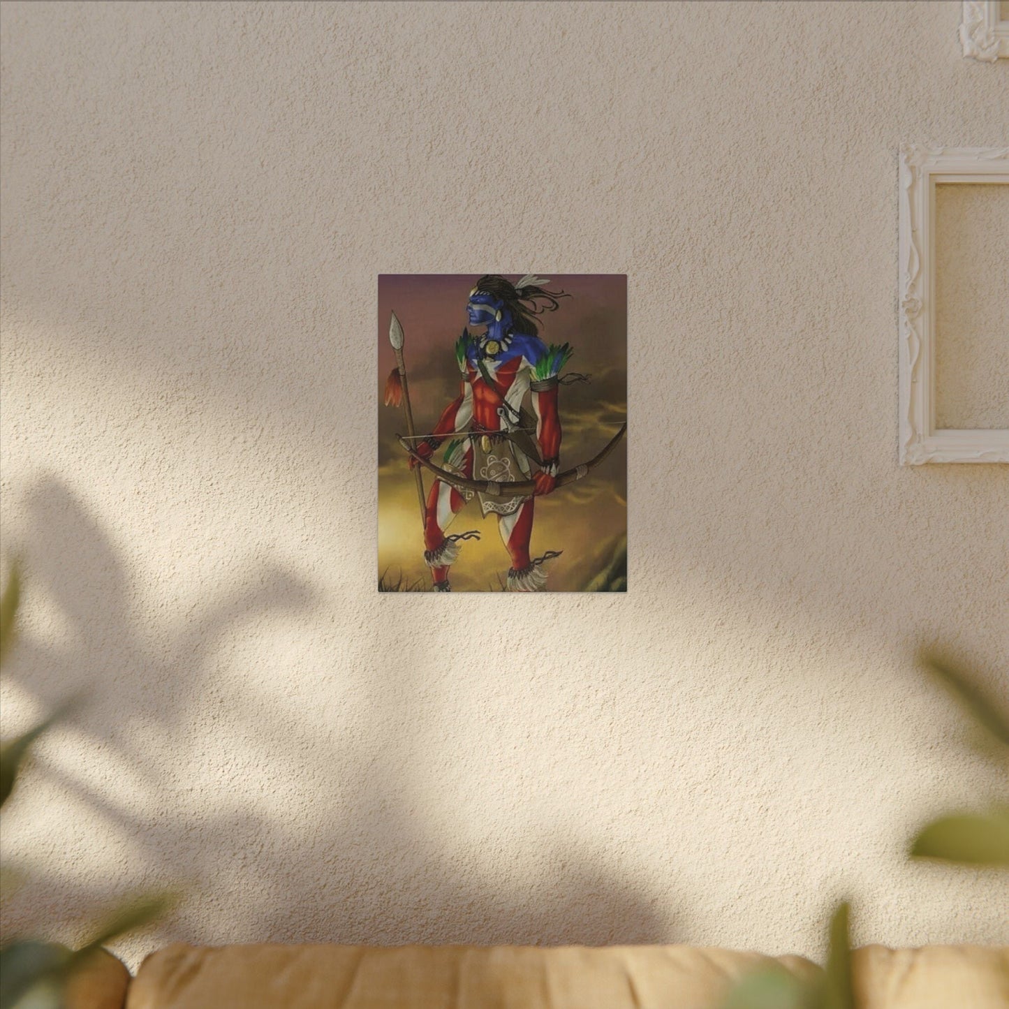 Borikén Rooted in Culture, Radiating Power Tribal Puerto Rico Warrior Canvas Art, Taino Wall Decor, Boho, Unique Gift for Collectors, Cultural Prints - Metamorphosis Creations