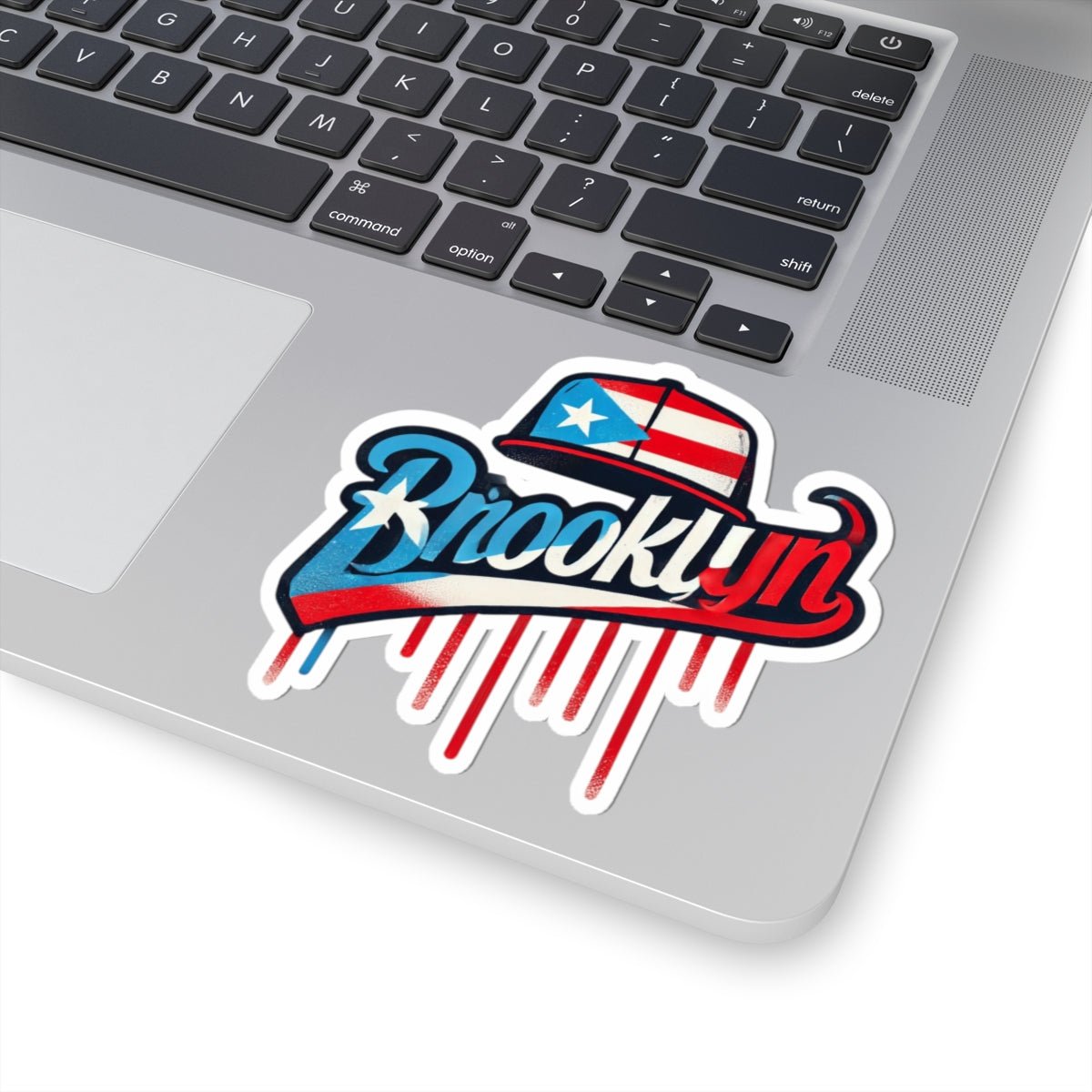 Brooklyn Kiss - Cut Stickers, Puerto Rican Pride, Laptop Decor, NYC Stickers, Urban Art, Car Stickers, Celebration of Culture - Metamorphosis Creations