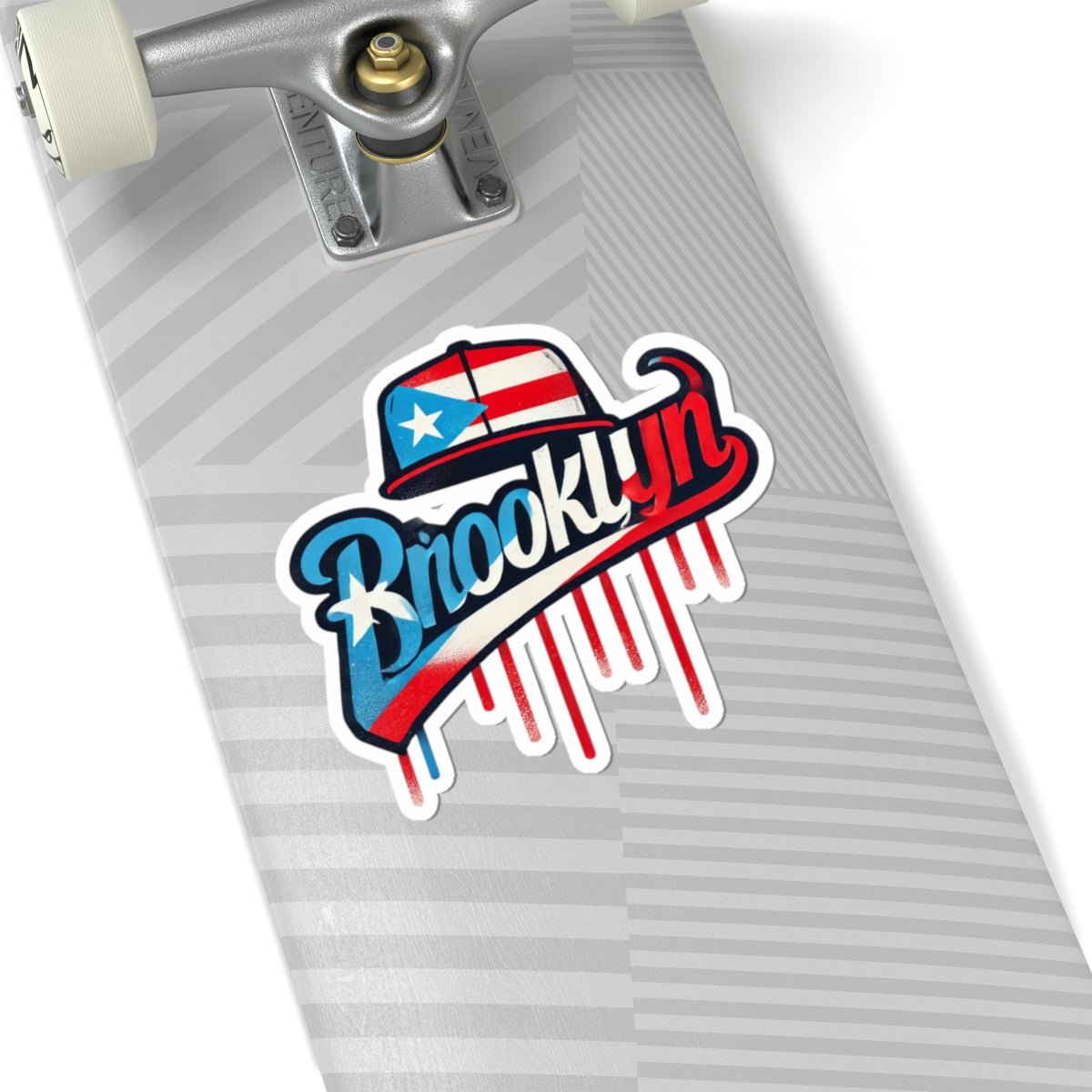 Brooklyn Kiss - Cut Stickers, Puerto Rican Pride, Laptop Decor, NYC Stickers, Urban Art, Car Stickers, Celebration of Culture - Metamorphosis Creations