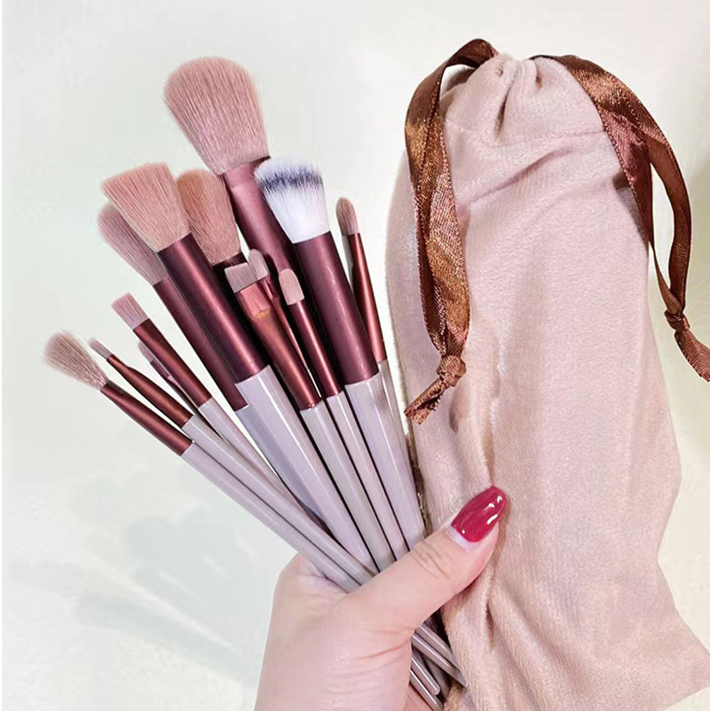 13 PCS Cosmetic Brushes Set Eye Shadow Foundation BB Cream Concealer Women Cosmetic Brush Eyeshadow Blush Powder Blending Beauty Soft Comprehensive Make Up Tools
