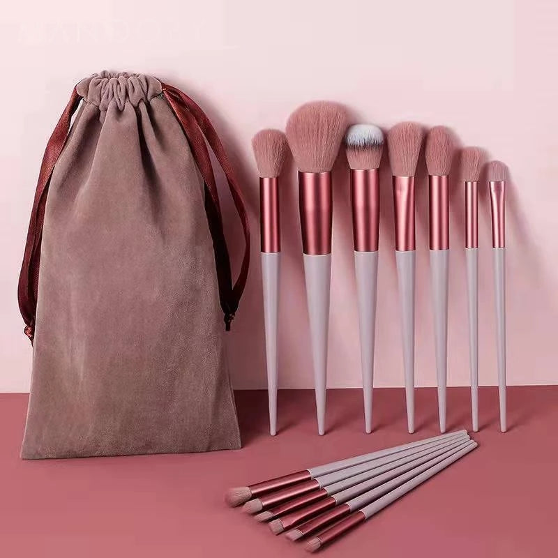 13 PCS Cosmetic Brushes Set Eye Shadow Foundation BB Cream Concealer Women Cosmetic Brush Eyeshadow Blush Powder Blending Beauty Soft Comprehensive Make Up Tools