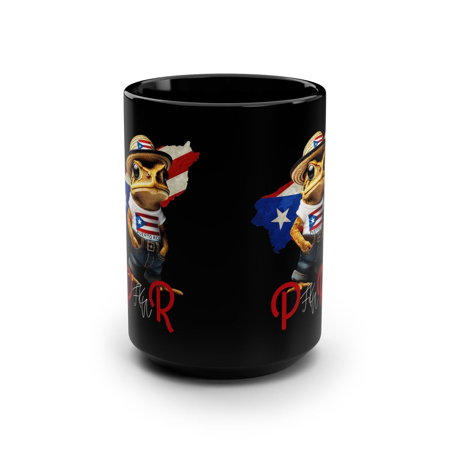Café con Boricua: Puerto Rico - Themed Mugs & Cups Unique Designs Black Mug, 15oz - Metamorphosis Creations