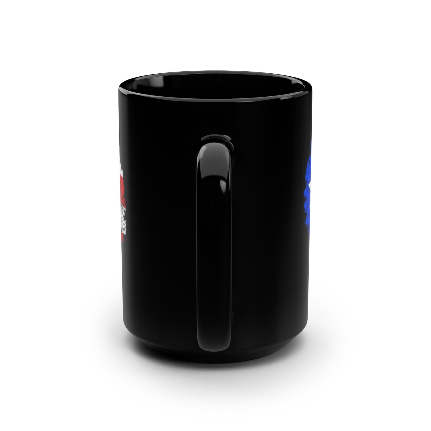 Café con Leche Boricua Puerto Rico Themed Mugs & Cups Black Mug, 15oz - Metamorphosis Creations