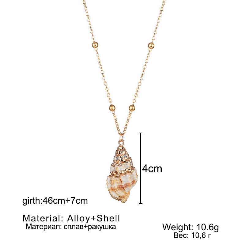 Conch Beads Necklace Natural Shell Phnom Penh Pendant Ornaments - Metamorphosis Creations