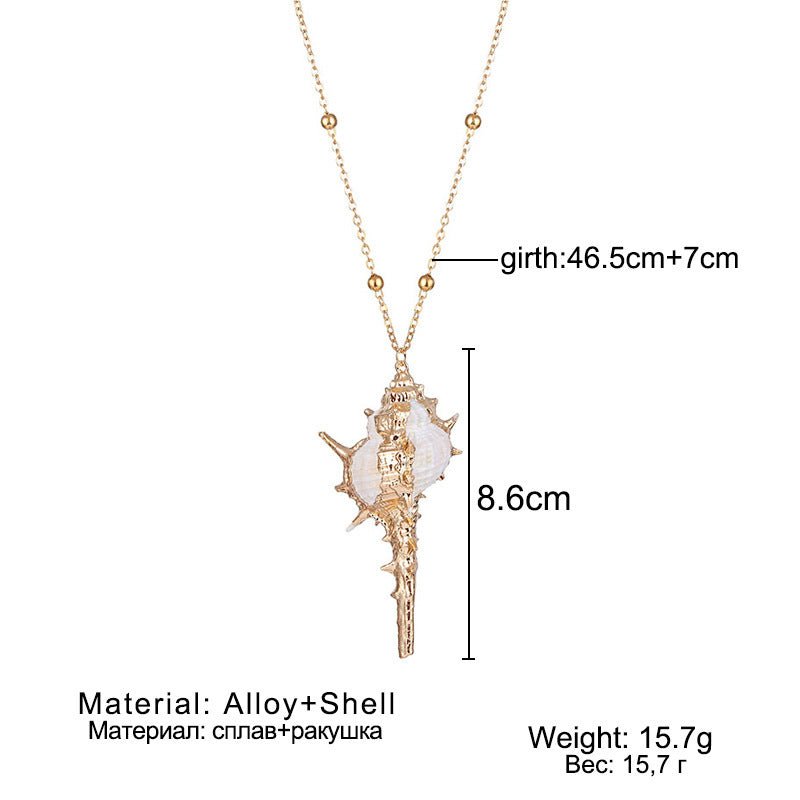 Conch Beads Necklace Natural Shell Phnom Penh Pendant Ornaments - Metamorphosis Creations