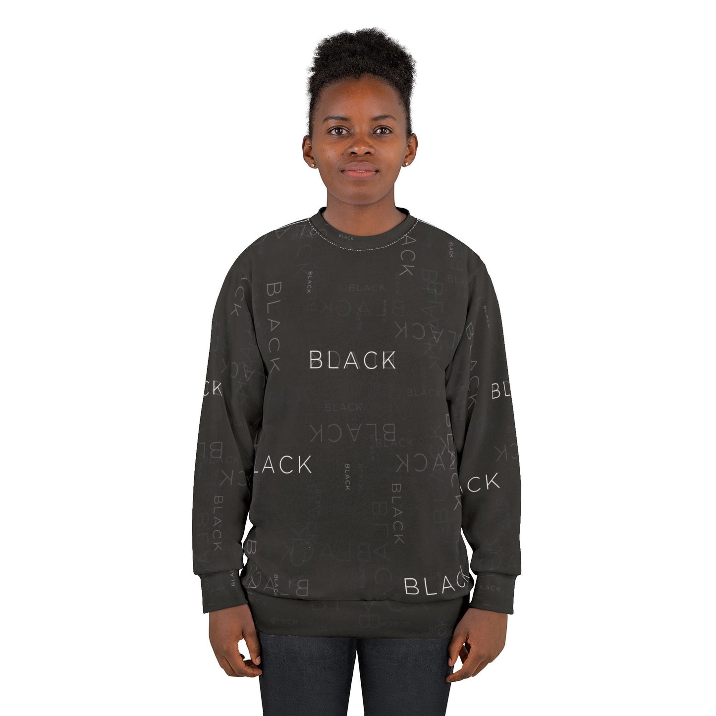 ConfidenceBoost Stylish Unisex Sweatshirt, Cozy Black Sweatshirt for Everyday Wear, Trendy Gift for Him or Her, Casual Fashion, Perfect for Fall & Winter - Metamorphosis Creations