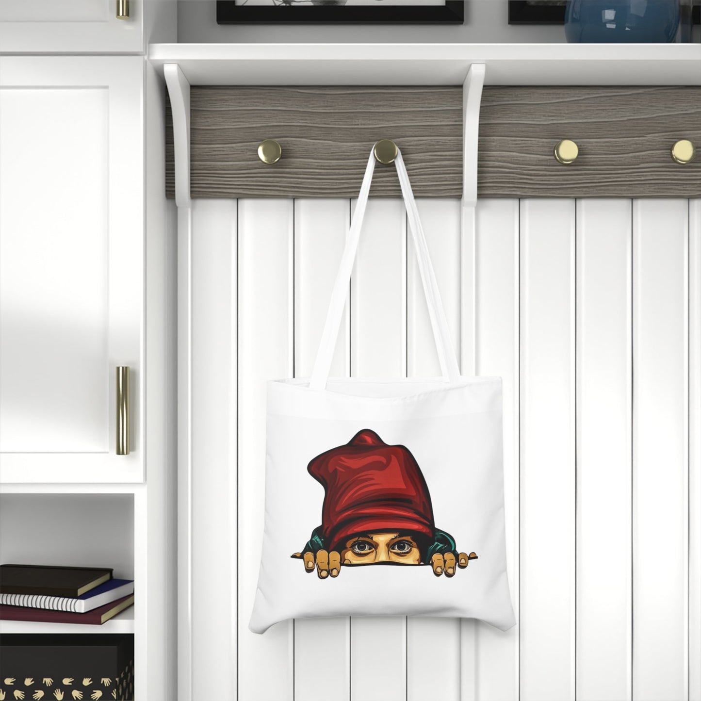 Cool Cartoon Shoulder Tote Bag with Peek - a - Boo Design, Ideal for Everyday Use, Shopping, Beach Trips, Gift Ideas, Eco - Friendly - Metamorphosis Creations