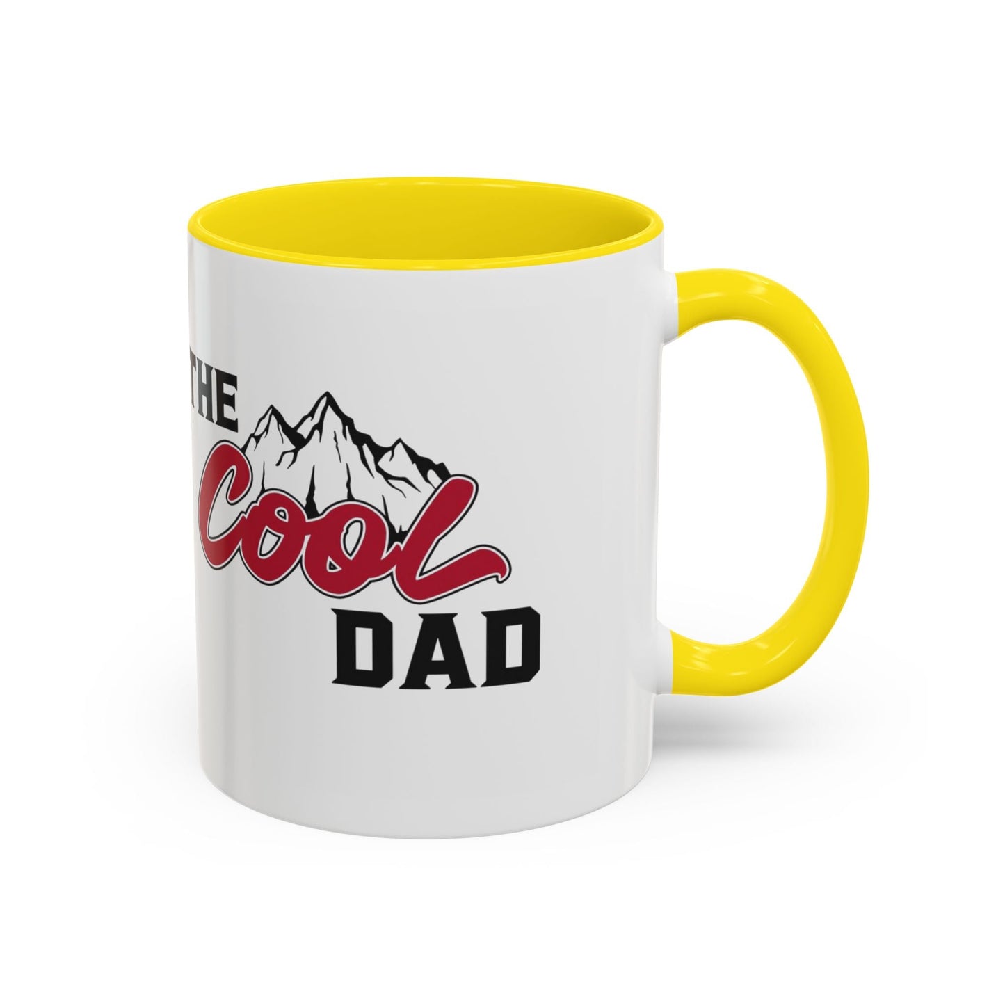 Cool Dad Mountain Accent Coffee Mug – Father’s Day Gift, Birthday Mug, Adventure - Themed Cup (11oz) - Metamorphosis Creations