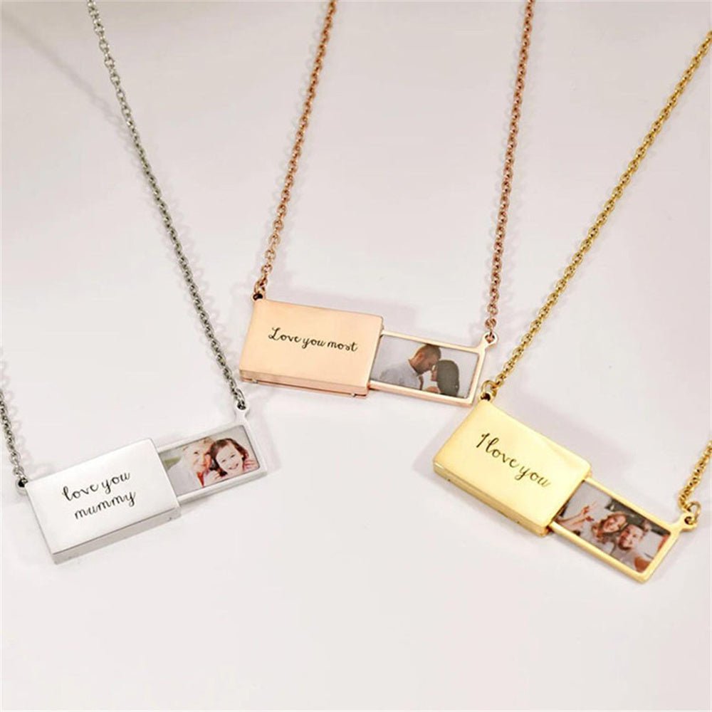 Creative Pull Out Photo Envelope Necklace - Metamorphosis Creations