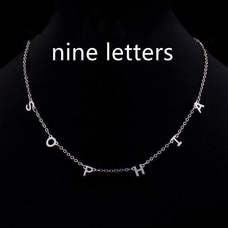 Custom Cute Multi Letter Name Necklace - Metamorphosis Creations