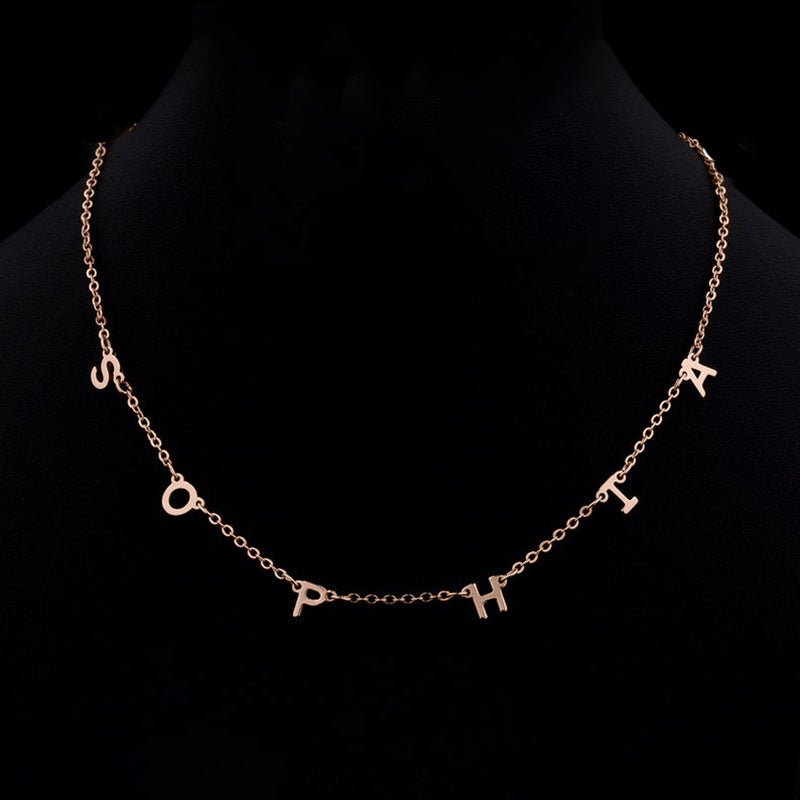 Custom Cute Multi Letter Name Necklace - Metamorphosis Creations