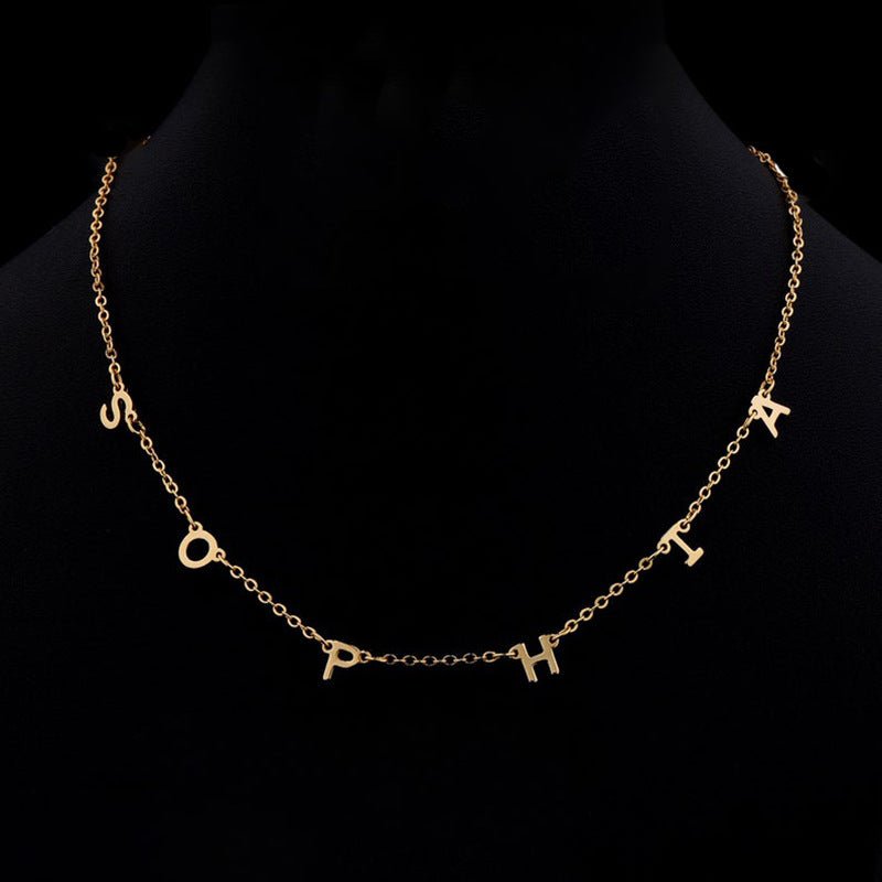 Custom Cute Multi Letter Name Necklace - Metamorphosis Creations