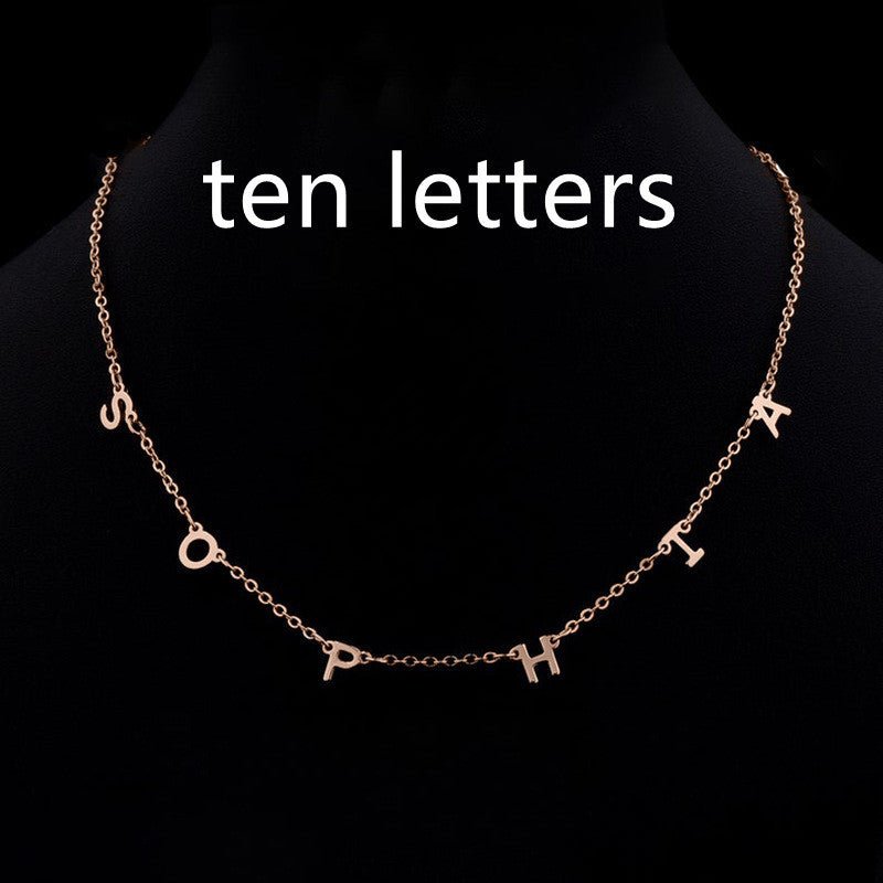 Custom Cute Multi Letter Name Necklace - Metamorphosis Creations