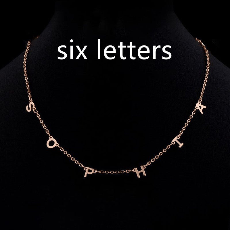 Custom Cute Multi Letter Name Necklace - Metamorphosis Creations