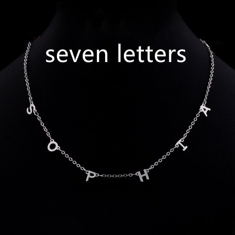 Custom Cute Multi Letter Name Necklace - Metamorphosis Creations