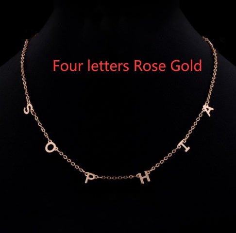 Custom Cute Multi Letter Name Necklace - Metamorphosis Creations