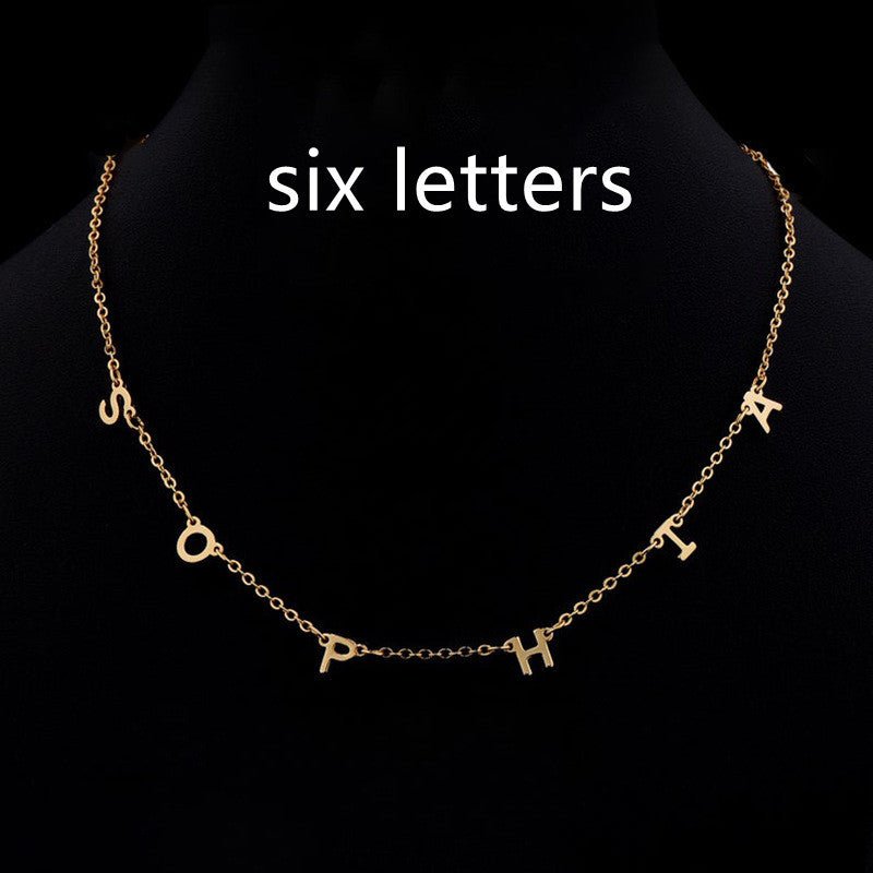 Custom Cute Multi Letter Name Necklace - Metamorphosis Creations