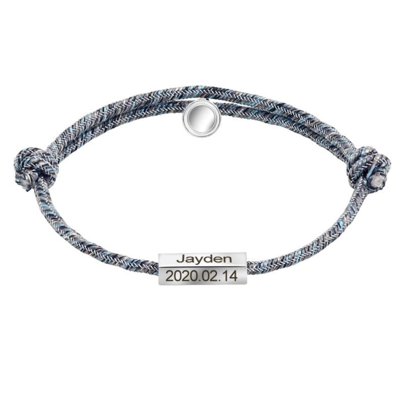 Customized Name Bracelet Pledge of Eternal Love Magnet Attracts Each Other Staniless Steel Couples Bracelet - Metamorphosis Creations