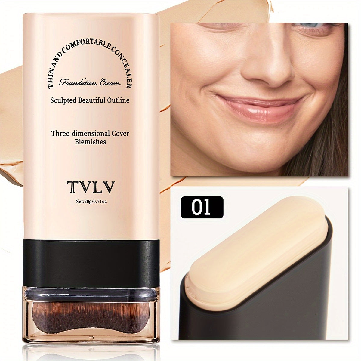 2-in-1 Concealer & Foundation Stick Waterproof, Sweat-Proof, Matte Finish | Long-Lasting Makeup for Daily Wear, Travel, Photography & Stage
