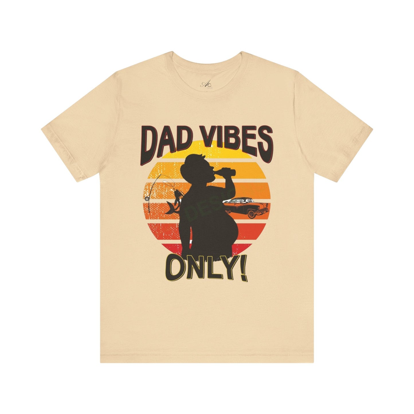 Dad Vibes Only Unisex Tee, Fun Casual T-Shirt for Dads, Perfect Gift for Father's Day, Summer Barbecue, Weekend Outing - Metamorphosis Creations