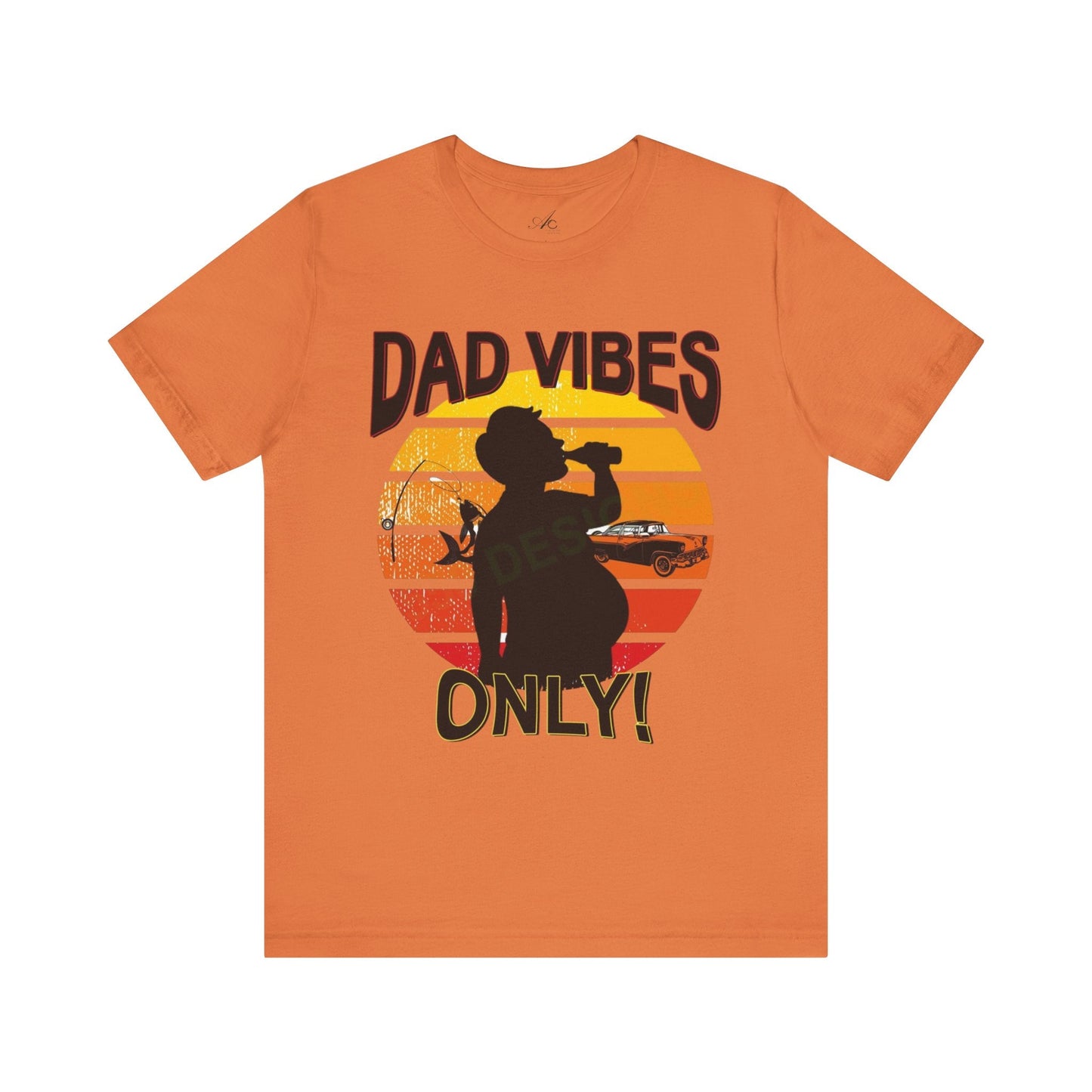 Dad Vibes Only Unisex Tee, Fun Casual T-Shirt for Dads, Perfect Gift for Father's Day, Summer Barbecue, Weekend Outing - Metamorphosis Creations