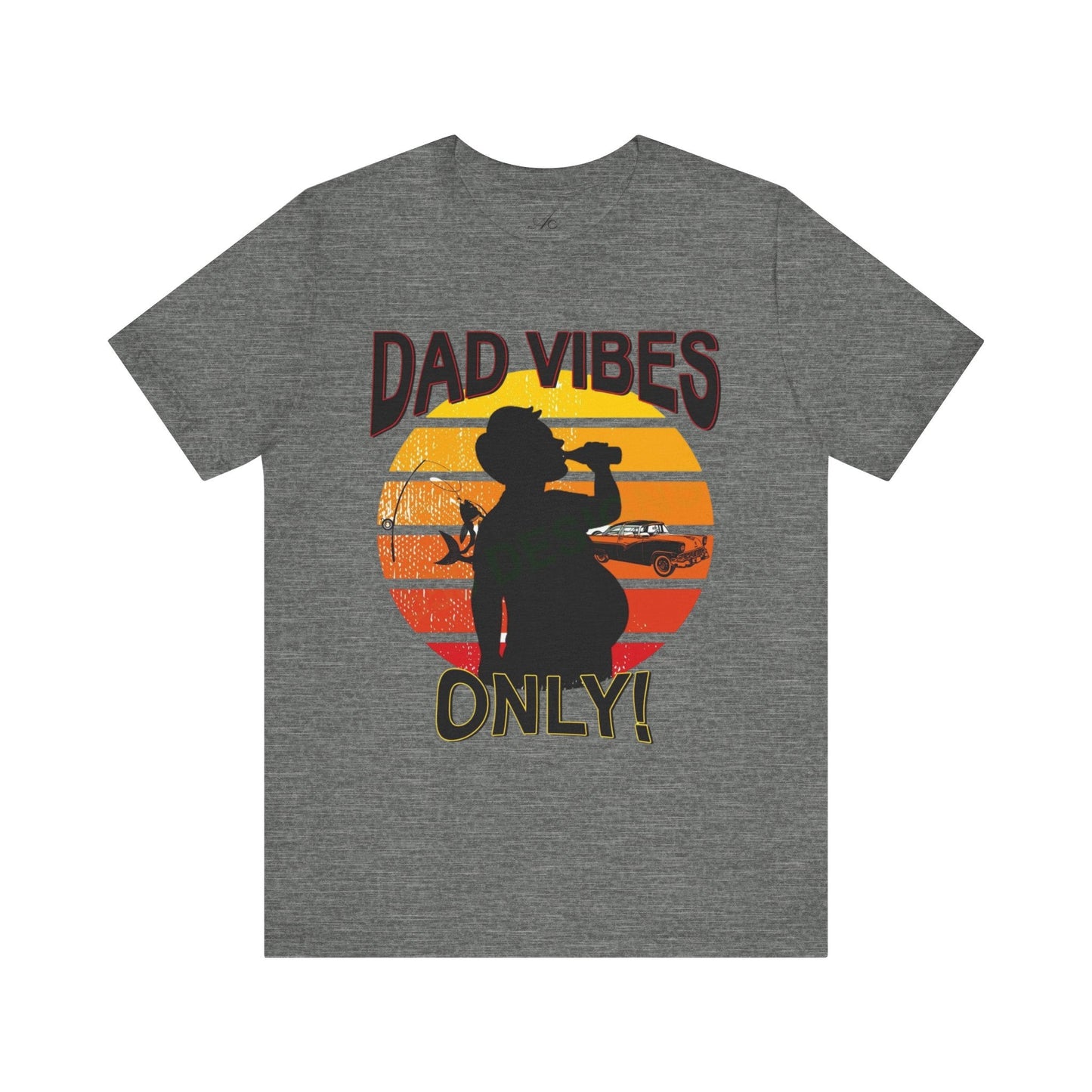 Dad Vibes Only Unisex Tee, Fun Casual T-Shirt for Dads, Perfect Gift for Father's Day, Summer Barbecue, Weekend Outing - Metamorphosis Creations