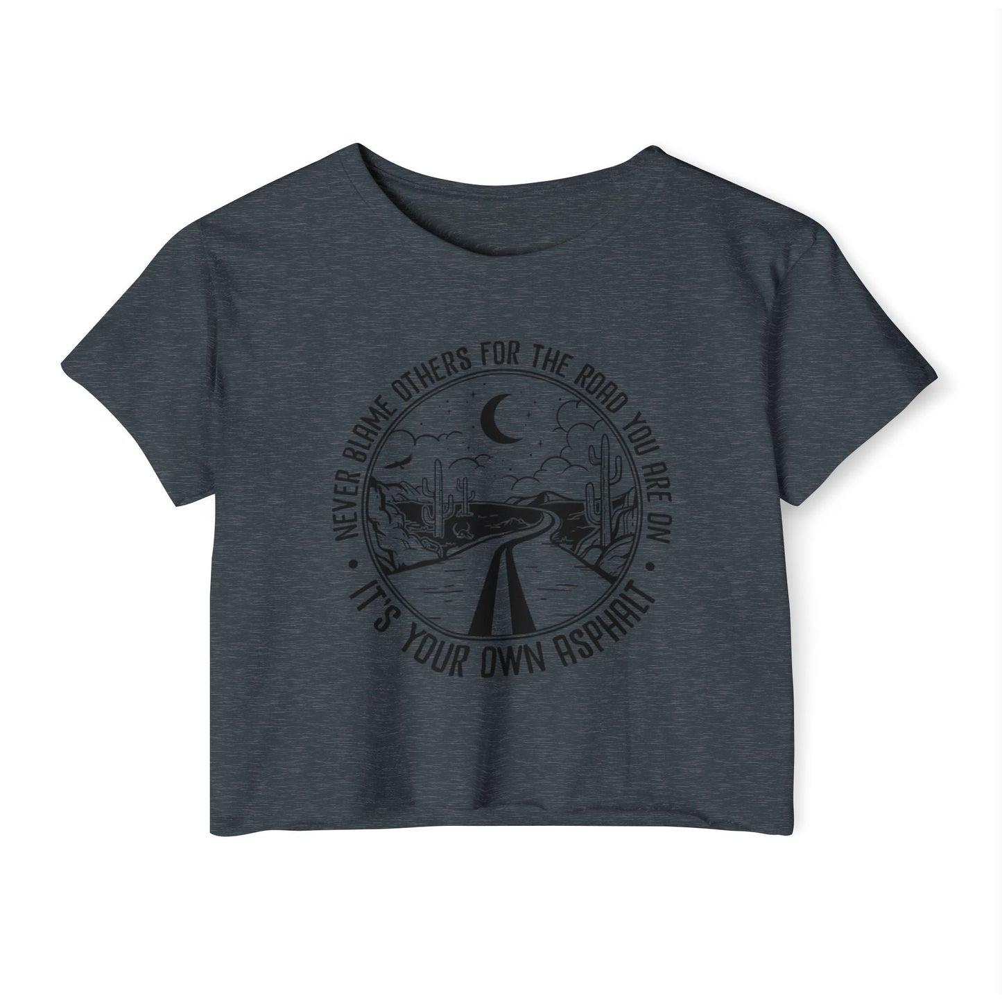 Desert Dream Crop Top - Women's Festival Tee, Boho Style Shirt, Inspirational Graphic Top, Summer Outfit, Road Trip Apparel - Metamorphosis Creations