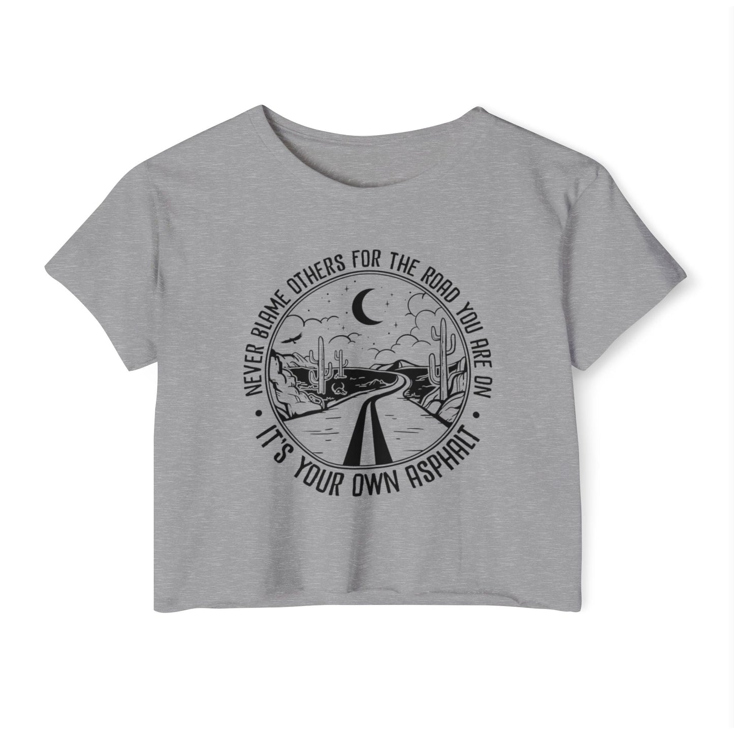 Desert Dream Crop Top - Women's Festival Tee, Boho Style Shirt, Inspirational Graphic Top, Summer Outfit, Road Trip Apparel - Metamorphosis Creations