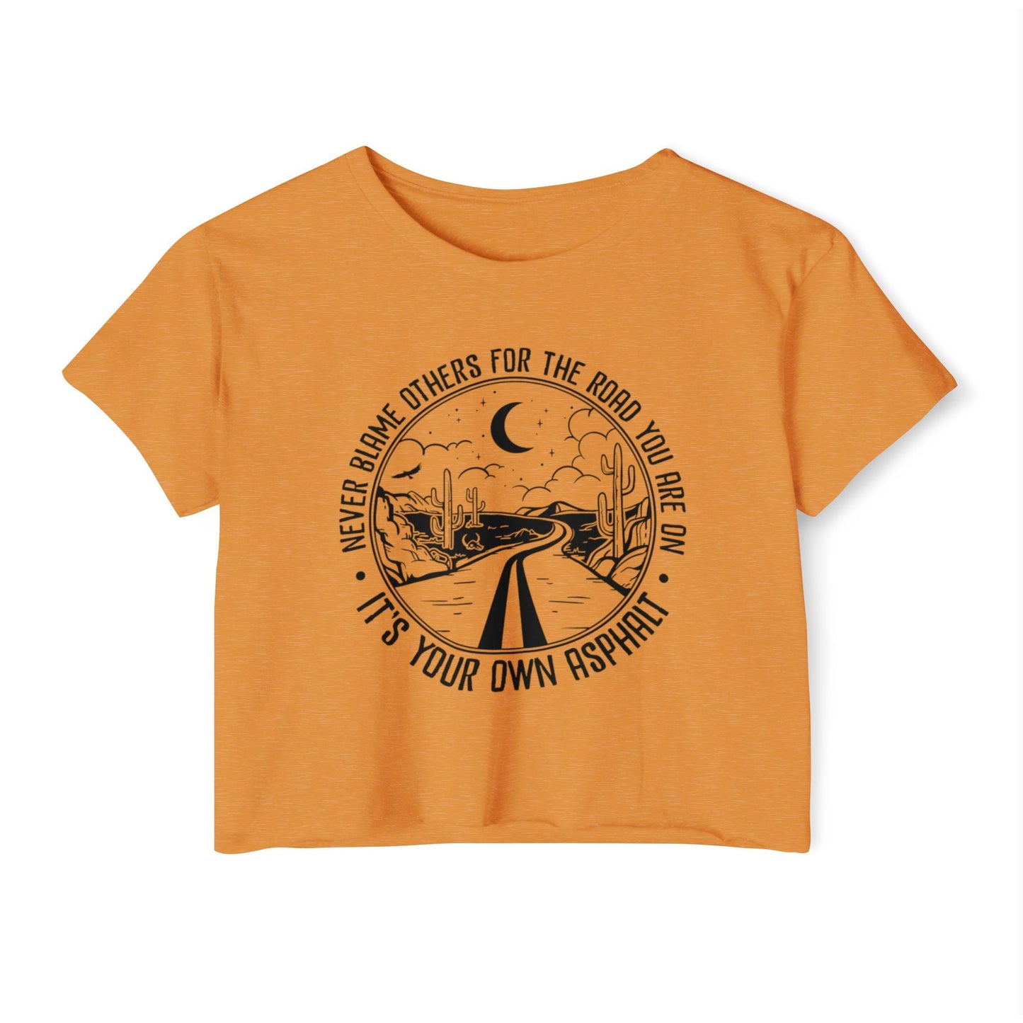 Desert Dream Crop Top - Women's Festival Tee, Boho Style Shirt, Inspirational Graphic Top, Summer Outfit, Road Trip Apparel - Metamorphosis Creations