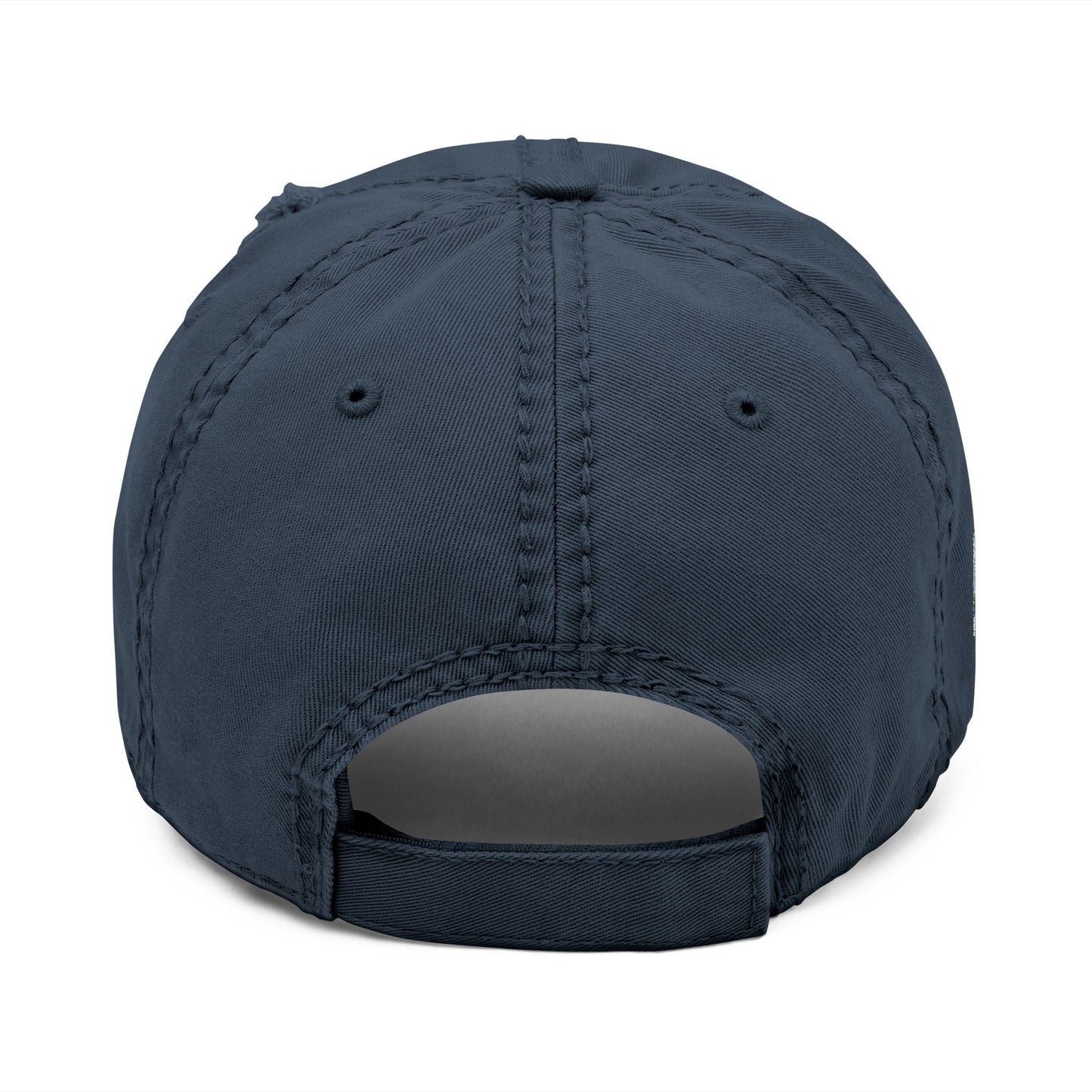 Distressed Hat with Embroidered Joint Design, Casual Cap for Cannabis Lovers, Gift for Stoners, Relaxed Fit Hat - Metamorphosis Creations