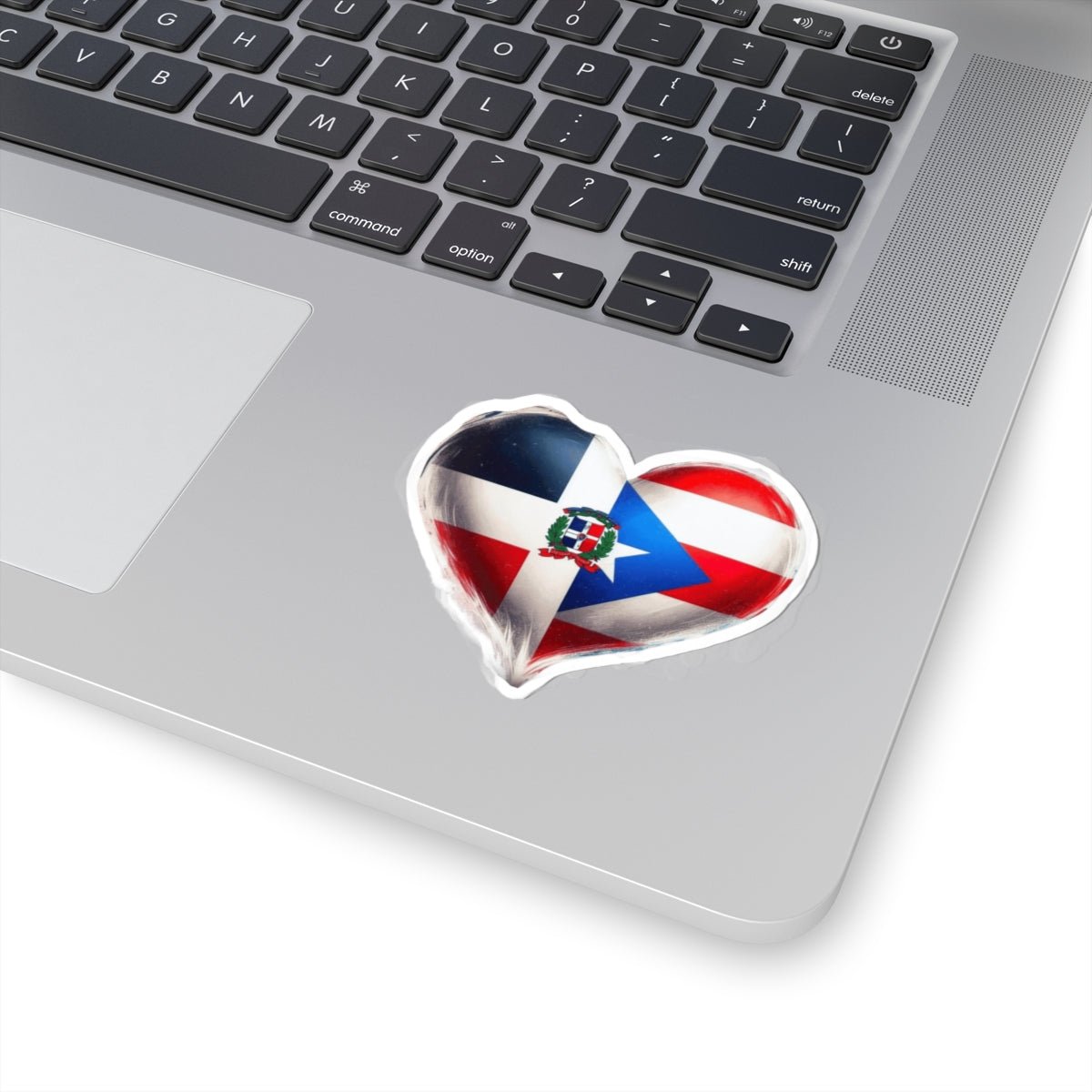 Dominican - Puerto Rican Heart Stickers | Kiss - Cut Stickers for Pride, Gifts, Travel Decor, Express Love | Cute Vinyl Decals - Metamorphosis Creations