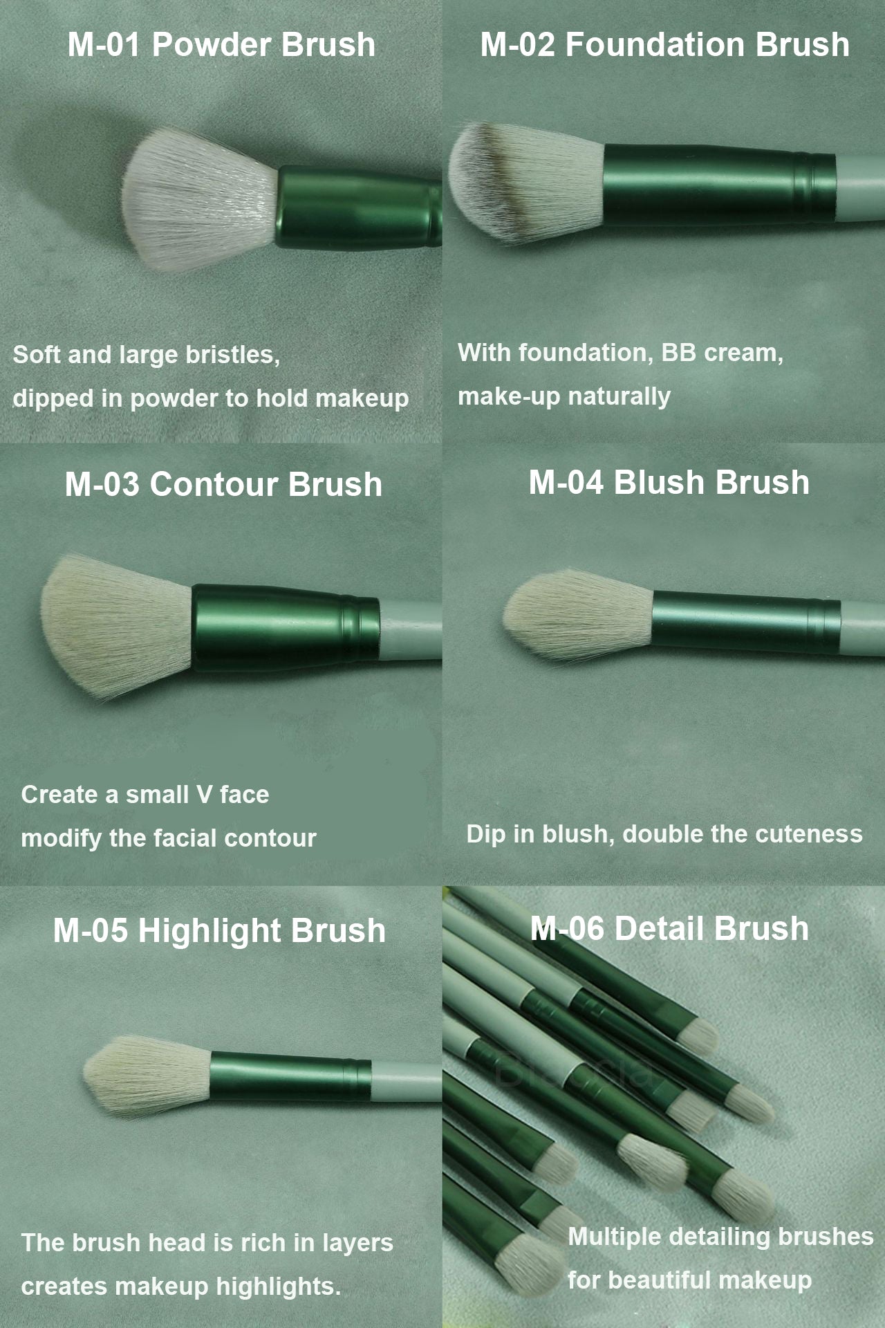 13 PCS Cosmetic Brushes Set Eye Shadow Foundation BB Cream Concealer Women Cosmetic Brush Eyeshadow Blush Powder Blending Beauty Soft Comprehensive Make Up Tools