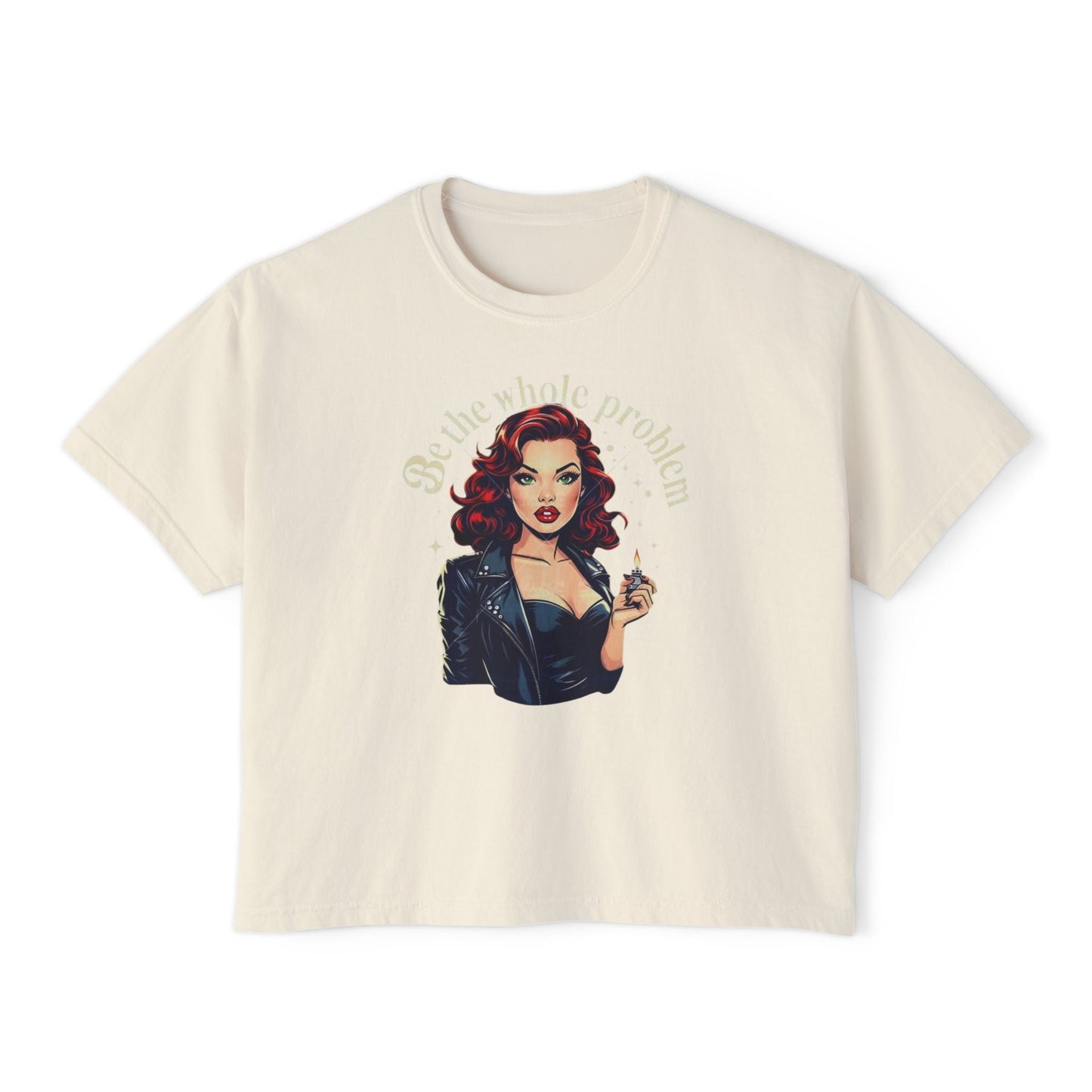 Edgy Vintage Women's Boxy Tee - Retro Graphic Tee, Casual Chic Top, Perfect Gift for Her, Streetwear Style, Iconic Vintage Fashion - Metamorphosis Creations