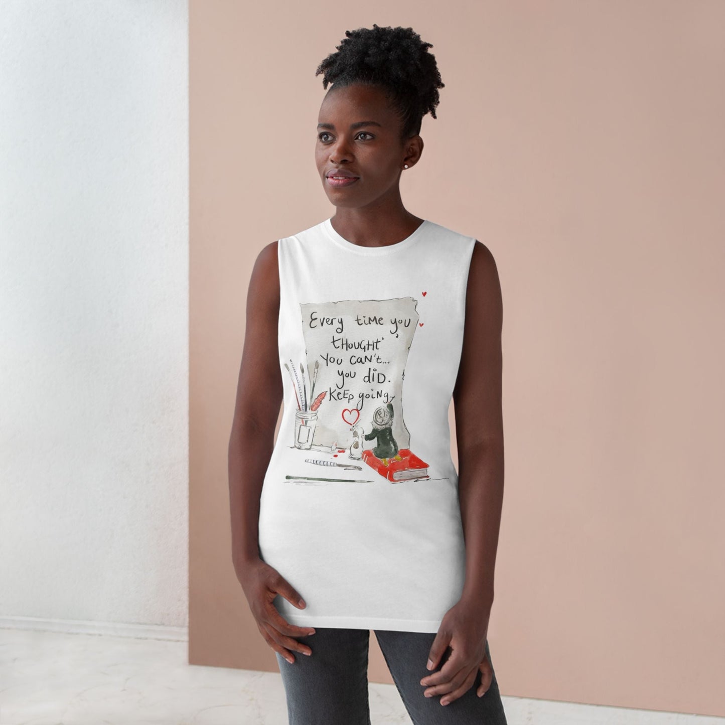 Effortlessly Cool & Made to Move Inspirational Quote Unisex Tank Top, Motivational Workout Shirt, Casual Summer Wear, Gift for Athletes, Encouragement Apparel - Metamorphosis Creations