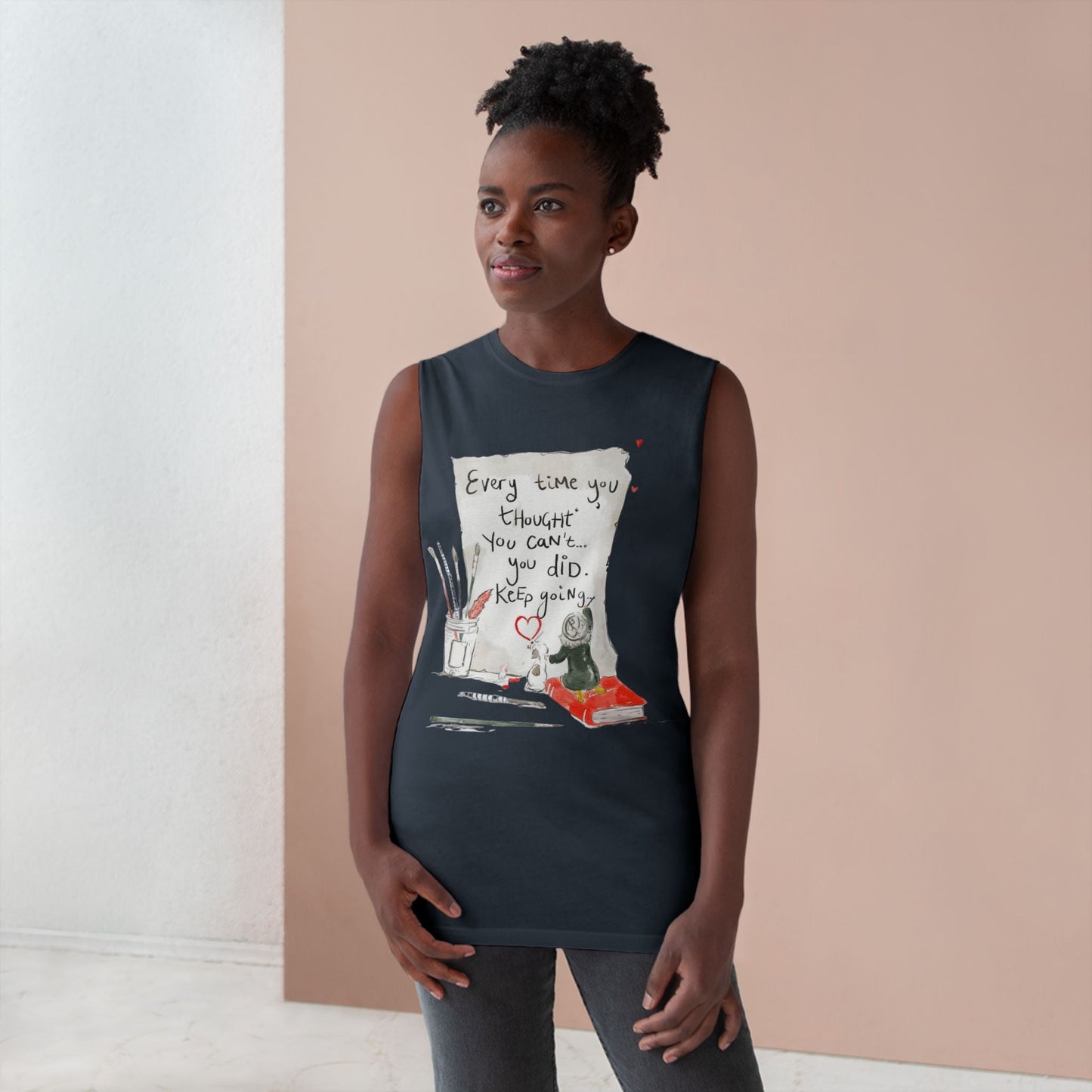 Effortlessly Cool & Made to Move Inspirational Quote Unisex Tank Top, Motivational Workout Shirt, Casual Summer Wear, Gift for Athletes, Encouragement Apparel - Metamorphosis Creations