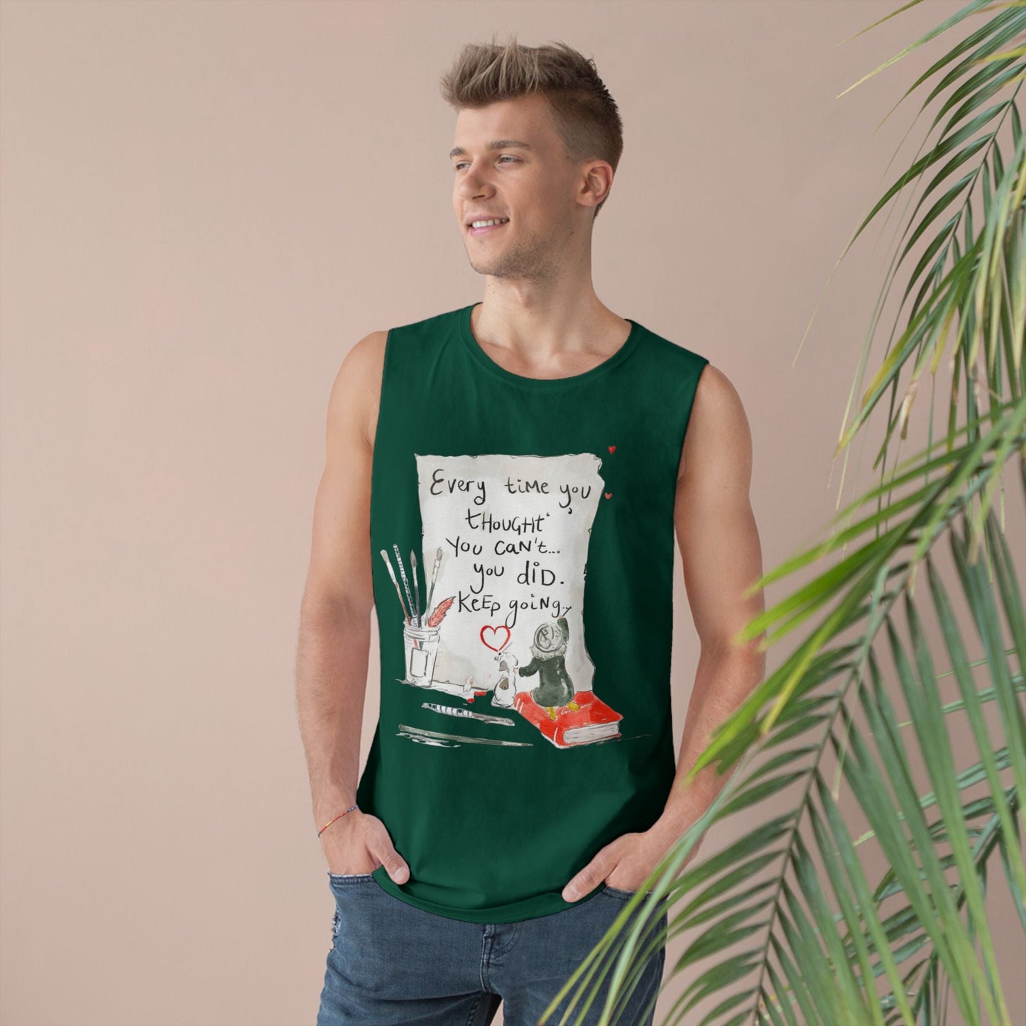 Effortlessly Cool & Made to Move Inspirational Quote Unisex Tank Top, Motivational Workout Shirt, Casual Summer Wear, Gift for Athletes, Encouragement Apparel - Metamorphosis Creations