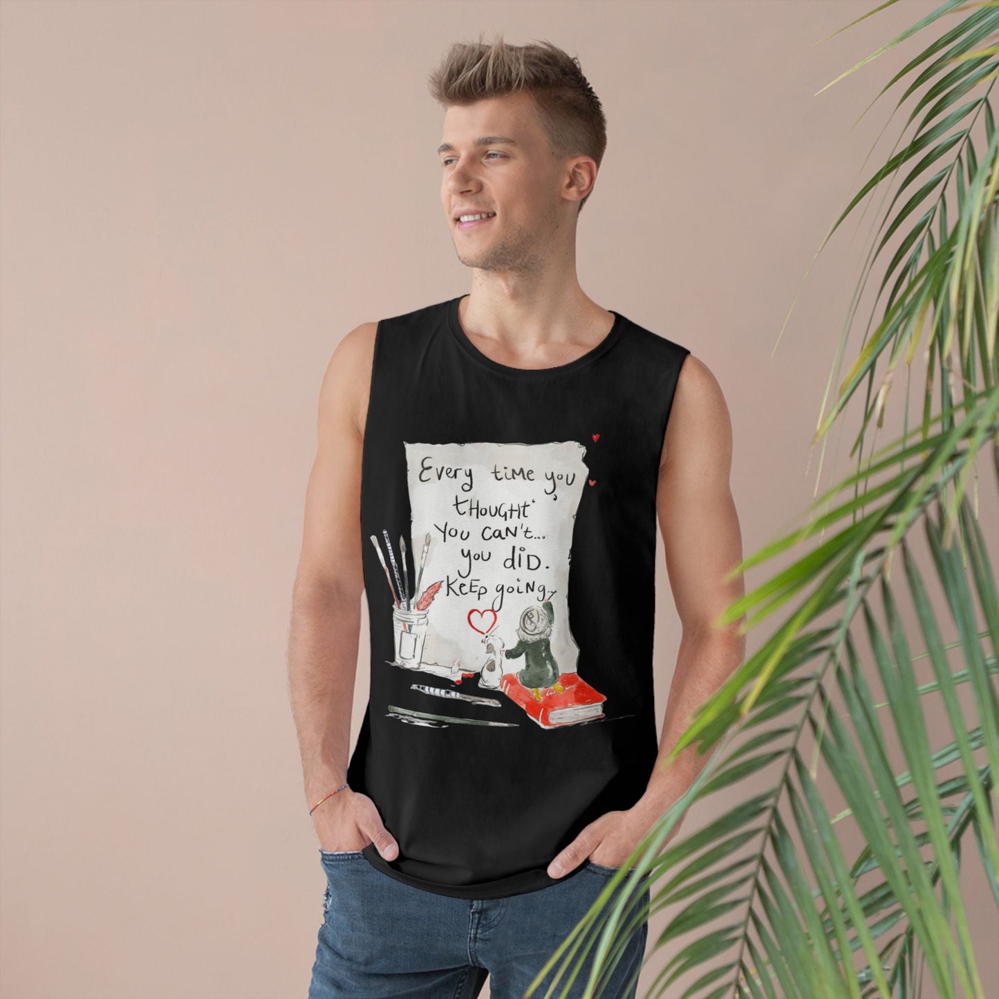 Effortlessly Cool & Made to Move Inspirational Quote Unisex Tank Top, Motivational Workout Shirt, Casual Summer Wear, Gift for Athletes, Encouragement Apparel - Metamorphosis Creations