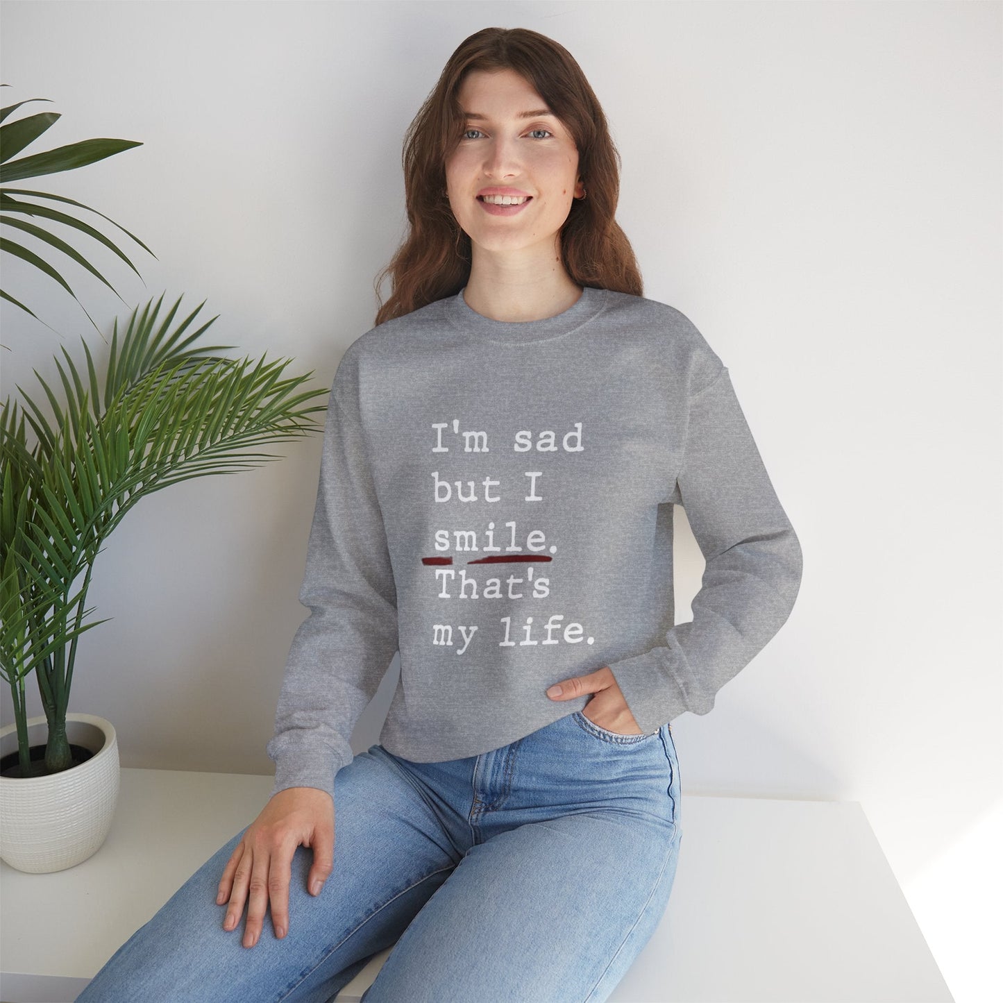 Emotional Statement Crewneck Sweatshirt - Unisex Casual Wear, Gift for Friends, Humor Apparel, Self - Care Reminder, Everyday Comfort - Metamorphosis Creations