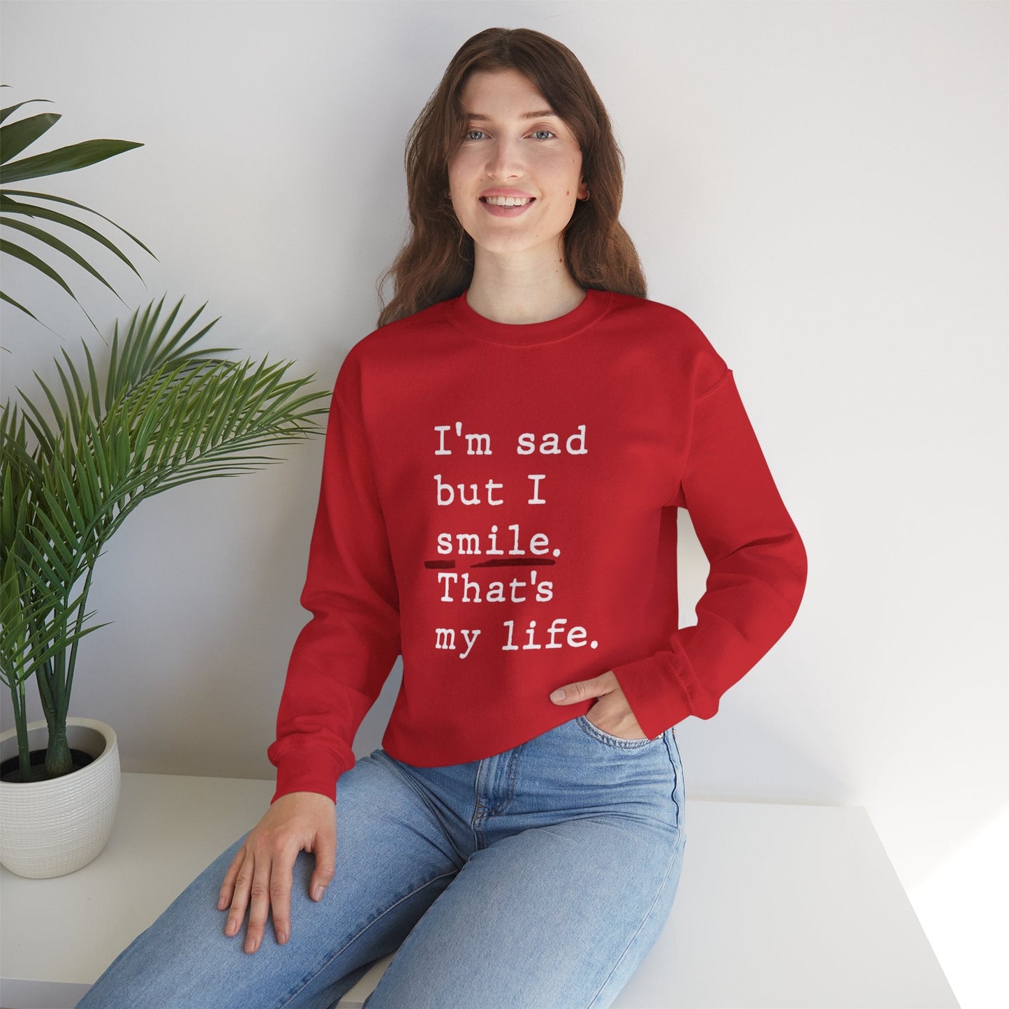 Emotional Statement Crewneck Sweatshirt - Unisex Casual Wear, Gift for Friends, Humor Apparel, Self - Care Reminder, Everyday Comfort - Metamorphosis Creations