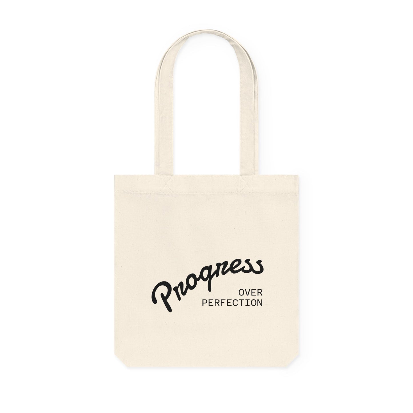 Empowerment & Progress Over Perfection, Eco - Friendly, Gift for Her, Fashionable Shopping Bag, Casual Tote - Metamorphosis Creations