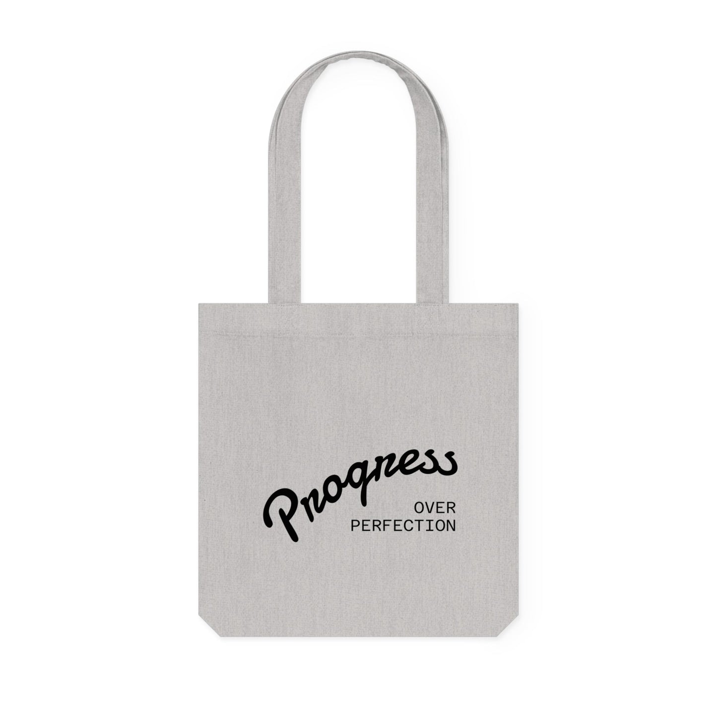 Empowerment & Progress Over Perfection, Eco - Friendly, Gift for Her, Fashionable Shopping Bag, Casual Tote - Metamorphosis Creations