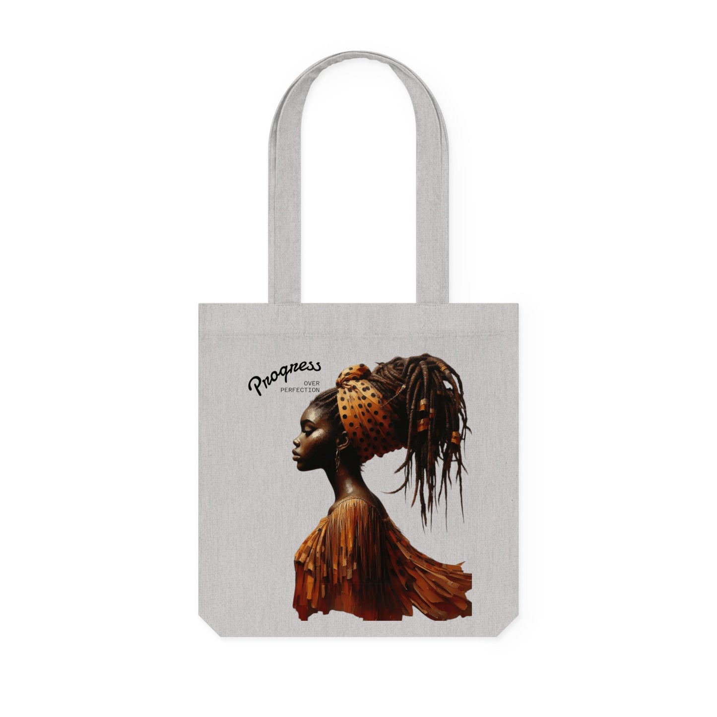 Empowerment & Progress Over Perfection, Eco - Friendly, Gift for Her, Fashionable Shopping Bag, Casual Tote - Metamorphosis Creations