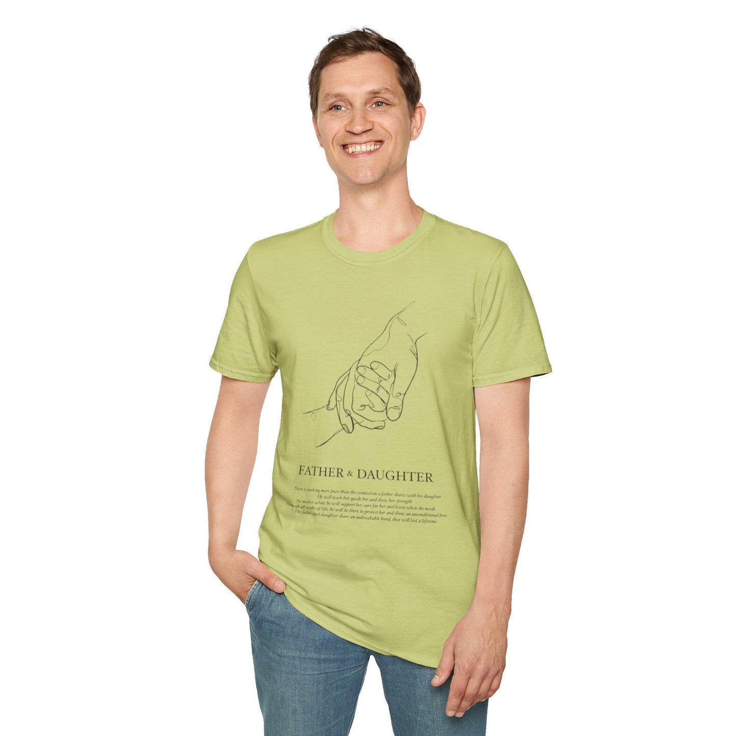 Father & Daughter Connection Unisex Soft style T Shirt Family Gift Parent Child Love Fathers Day Gift Emotional Bond Tee - Metamorphosis Creations