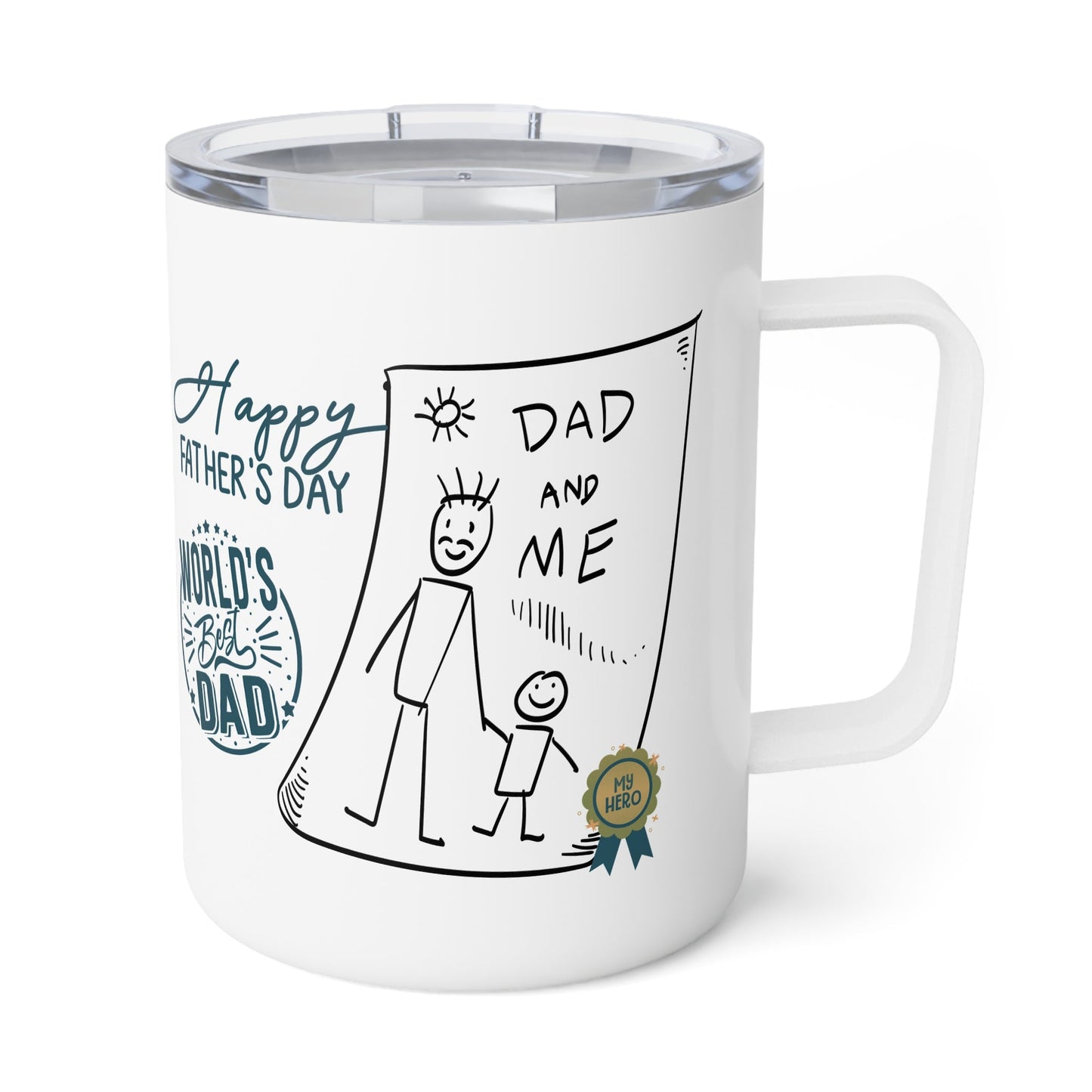 Father's Day Mug Gift for Dad Funny Fathers Mug Insulated Coffee Mug, 10oz - Metamorphosis Creations